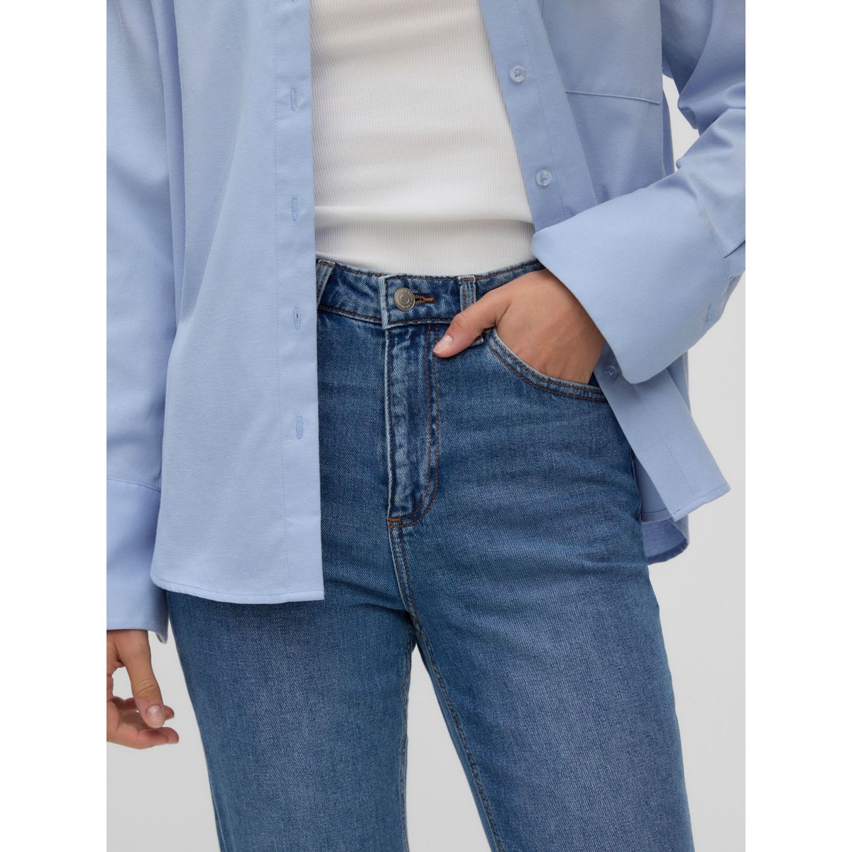 Jean Mom medium blue denim 1, VERO MODA