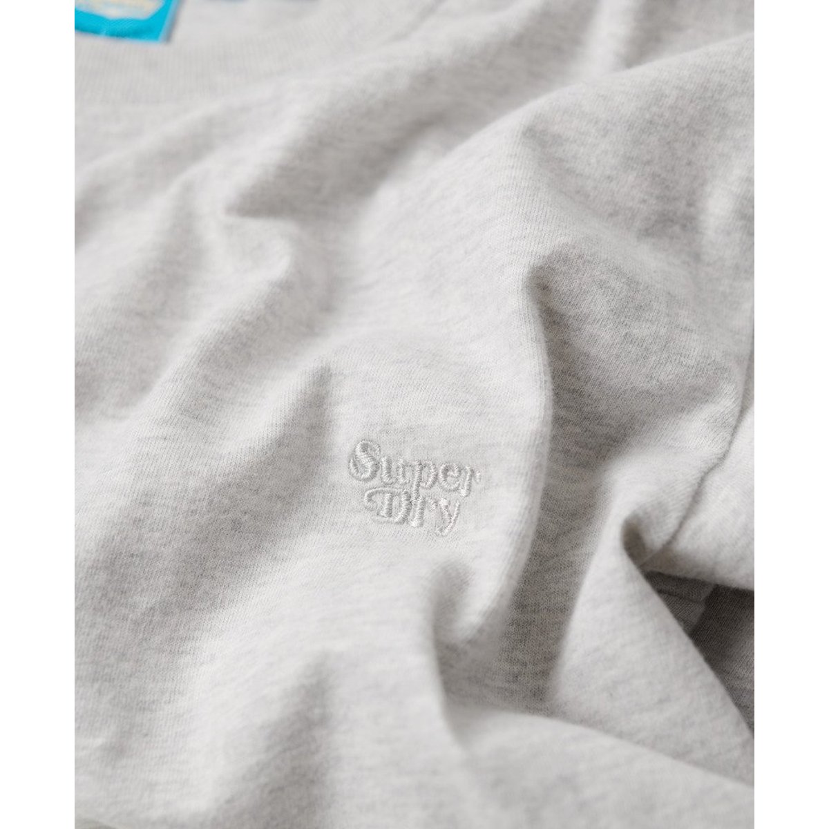 T-shirt Ajusté Essential Logo gris glacier chiné, SUPERDRY