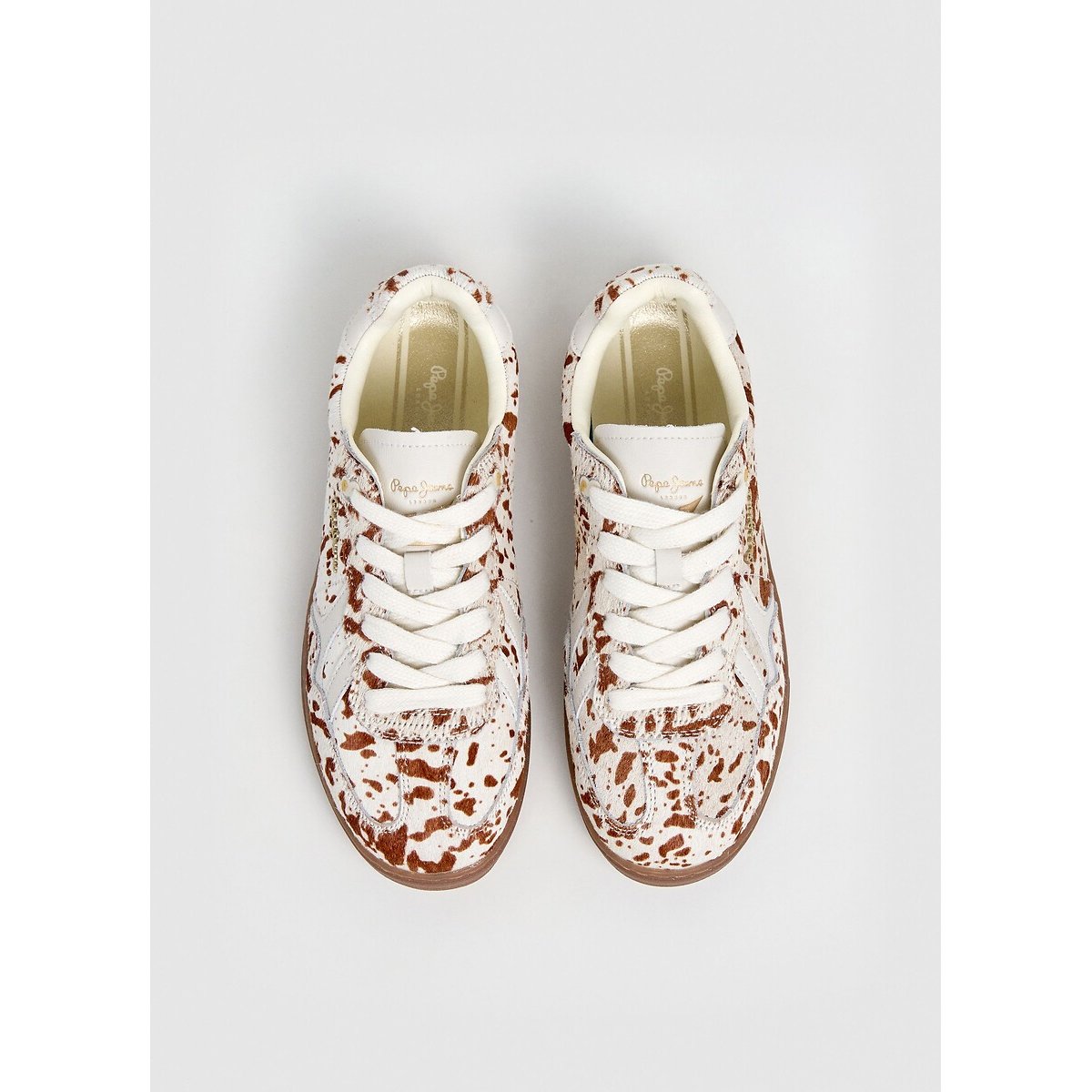 Ball Animal Cow Print Trainers beige print, PEPE JEANS