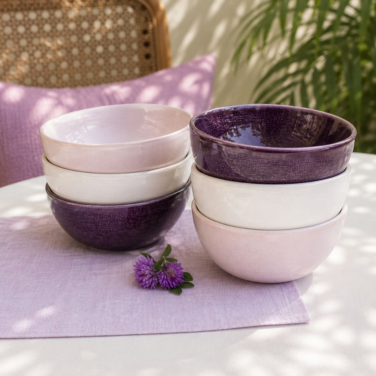 Lot de 6 bols médiums, TERRA multicolore, ARTIME