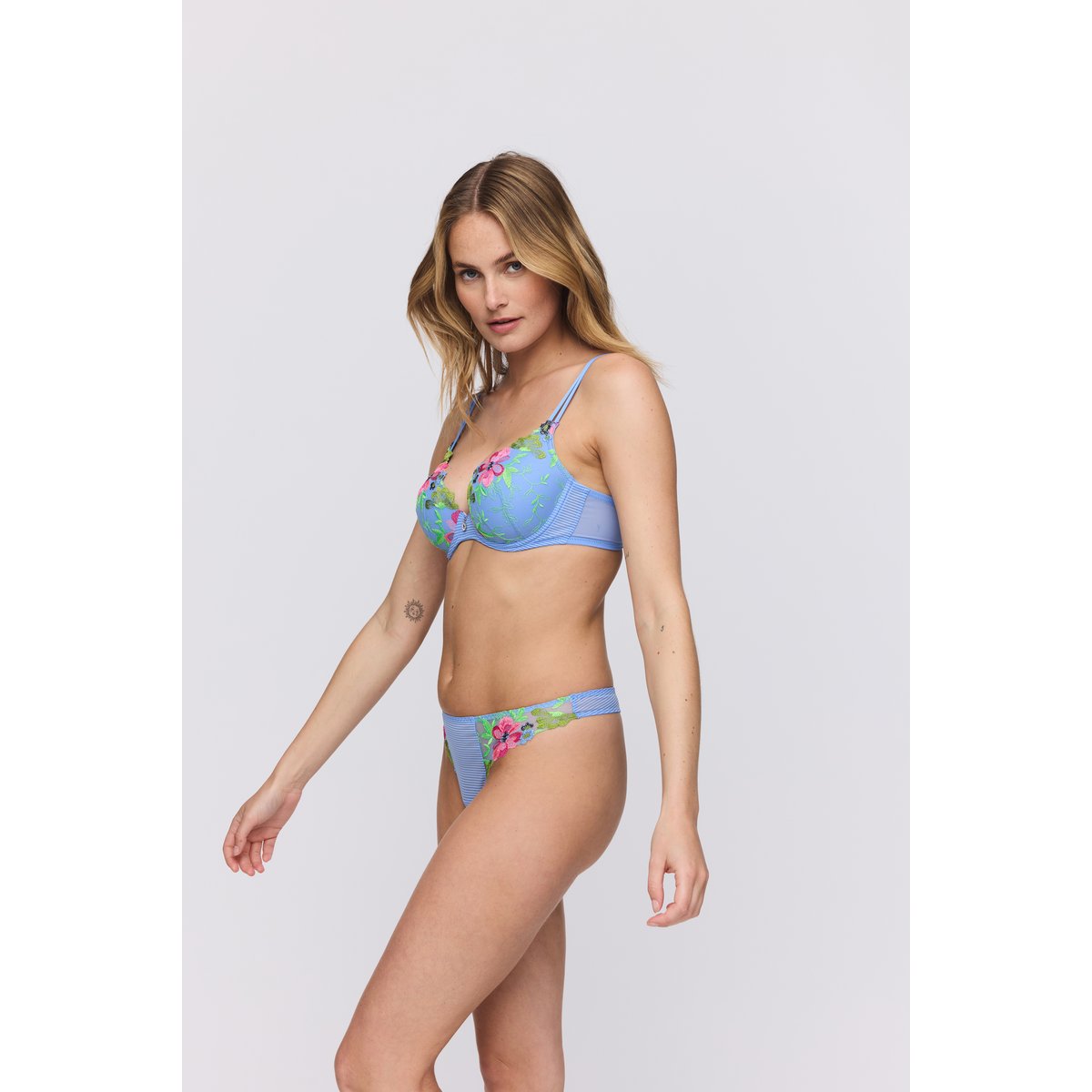 Soutien gorge rembourré - forme coeur ODILLY bleu - santorini blue, MARIE JO