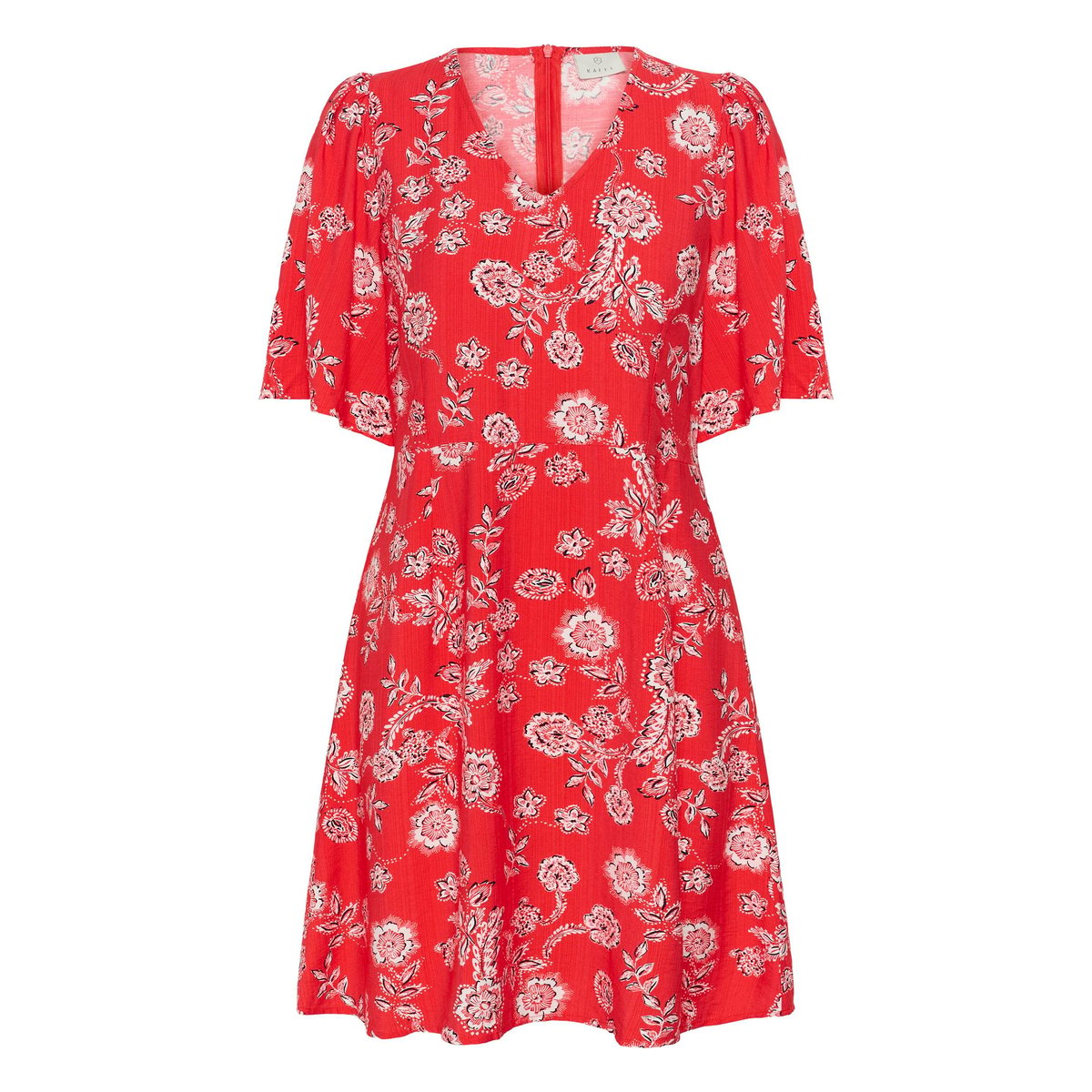 Robe rouge poppy red chalk flower, KAFFE