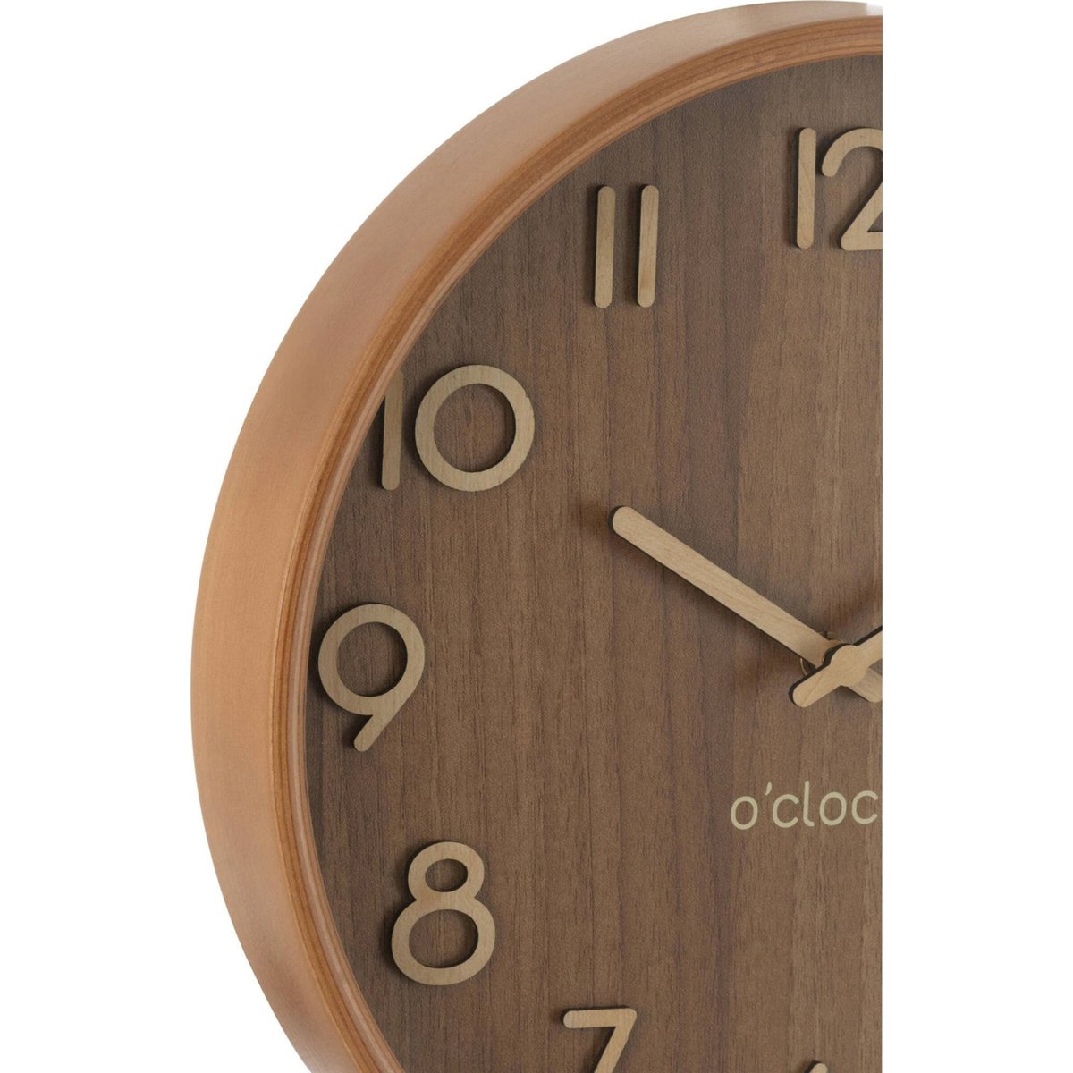 Horloge murale en bois naturel foncé, RECOLLECTION