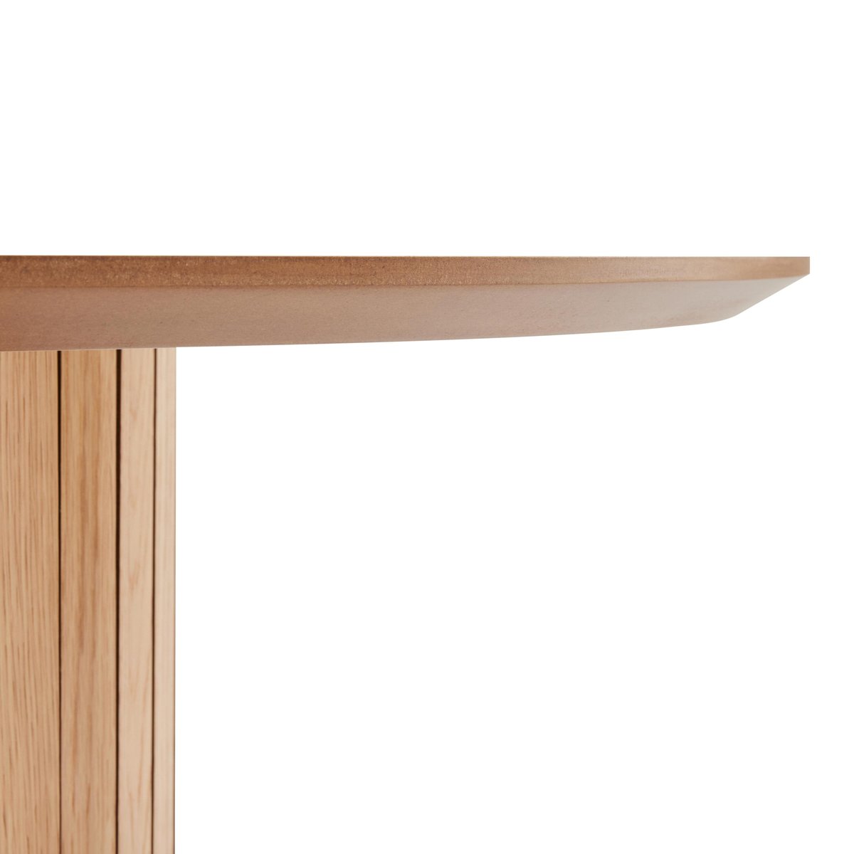 Table à manger avec plateau en mfd plaqué chêne 10 personnes, NAYA bois, OVIALA