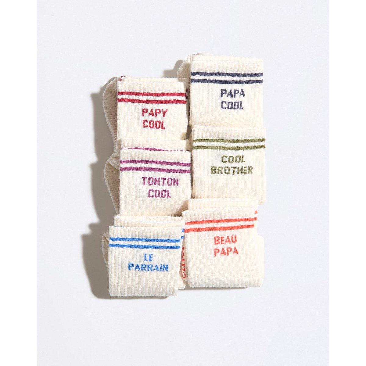 Chaussettes Beau papa beige crème, EMOI EMOI