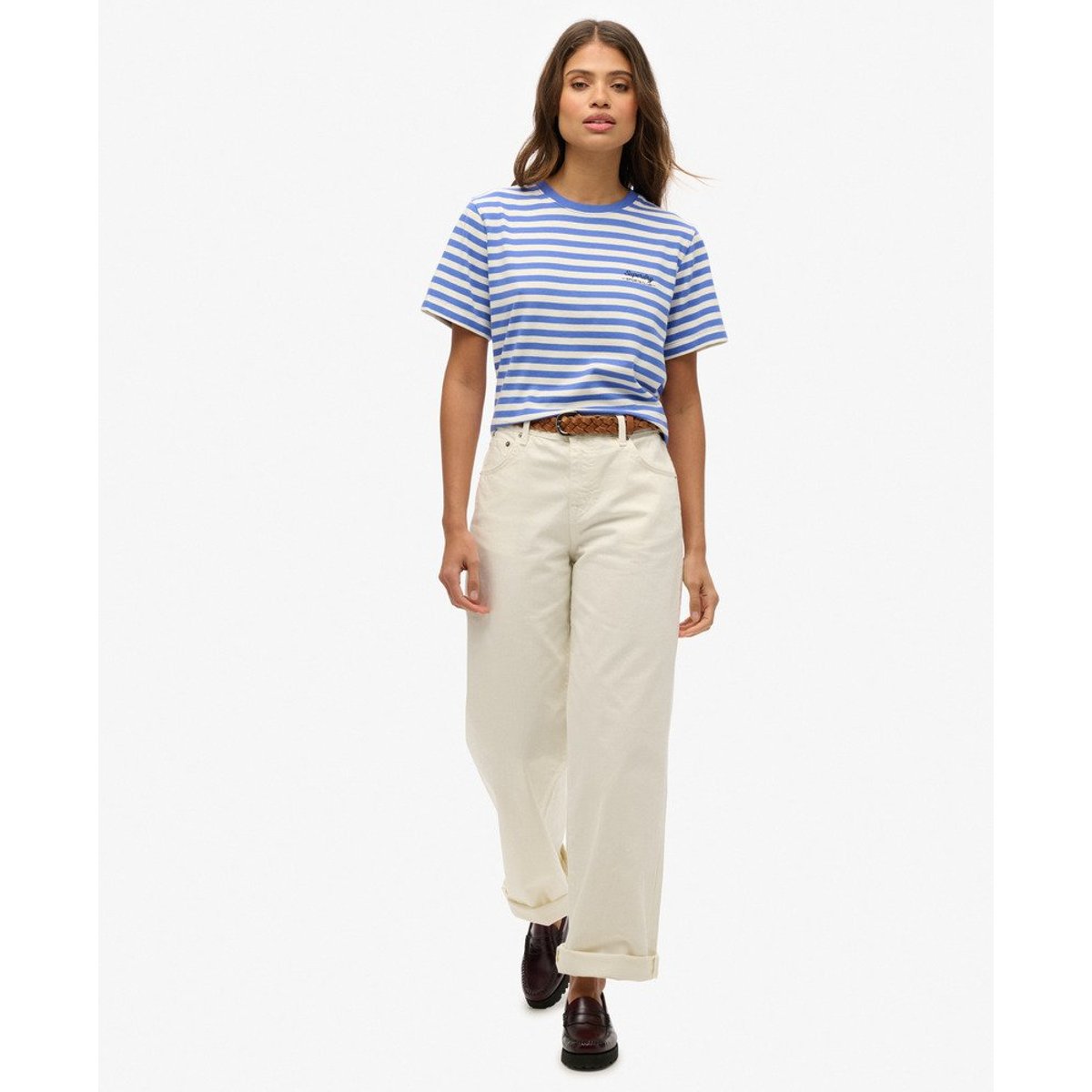 T-shirt rayé Country Club bleu rayé, SUPERDRY