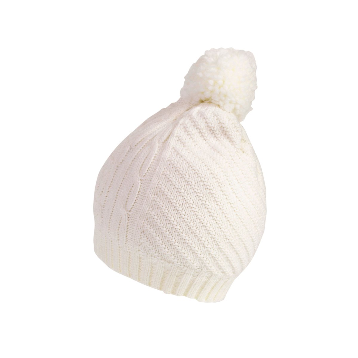 Bonnet en torsades travaillées blanc, ISOTONER