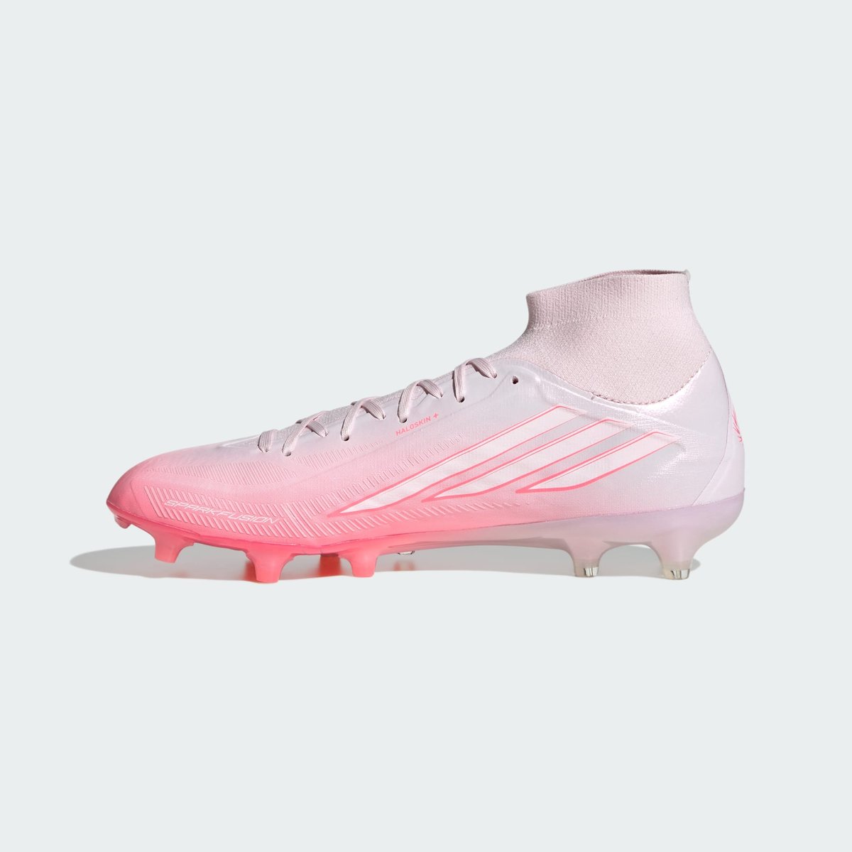 Chaussure De Football Mi-Montante F50 Sparkfusion Pro Terrain Souple/Terrain Synthétique Femmes solar turbo / cloud white / distilled pink, adidas Performance