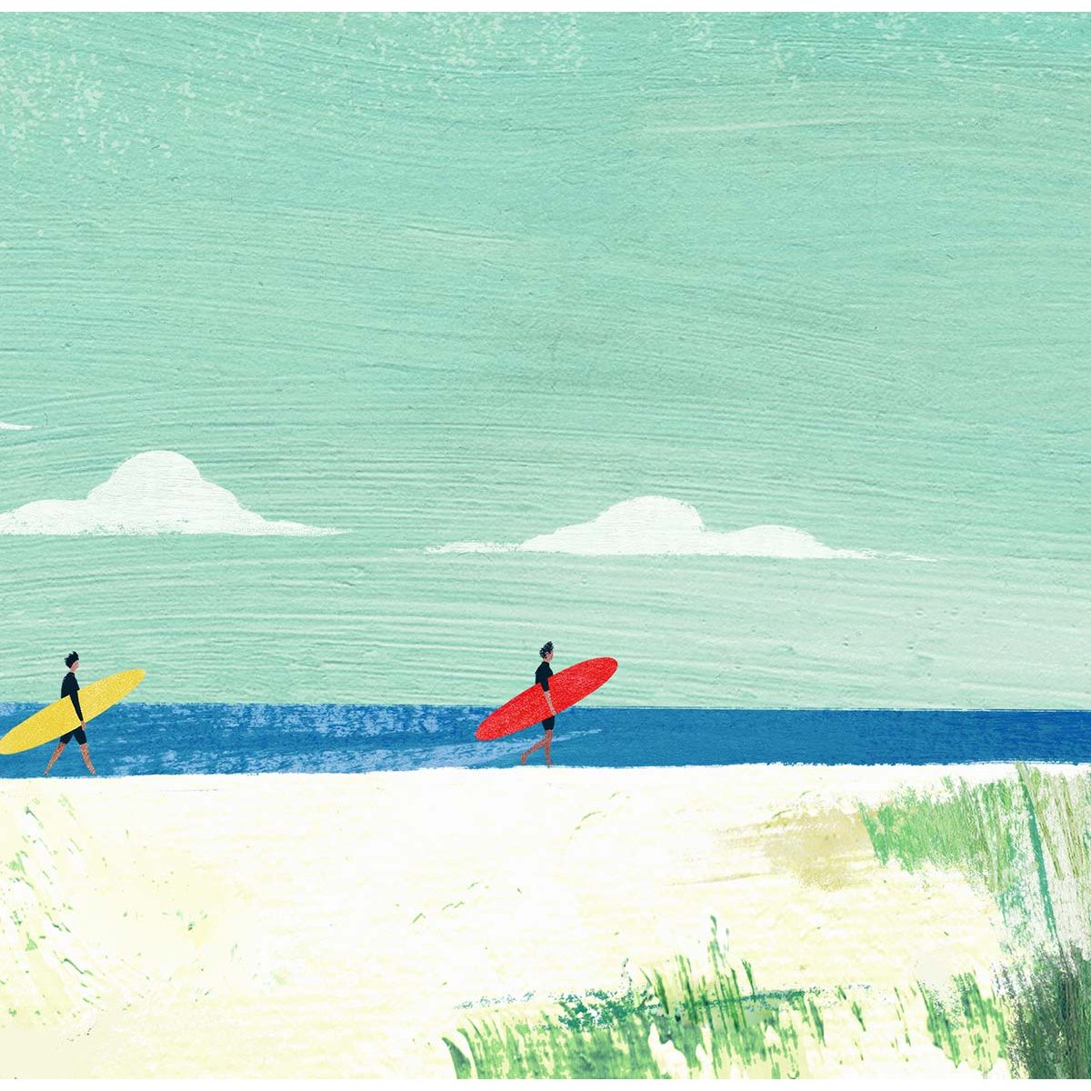 Papier peint retour de surf intissé, HEXOA