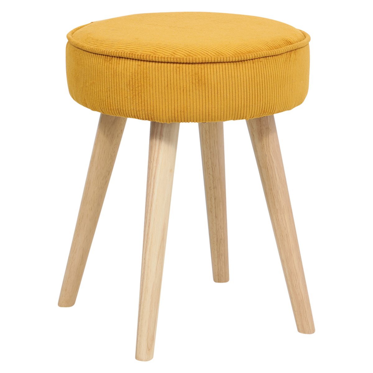 Pouf velours côtelé abricot, ZAGO