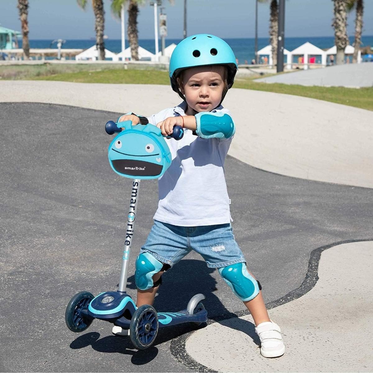Scooter Smartrike T3 bleu couleur unique, SMARTRIKE