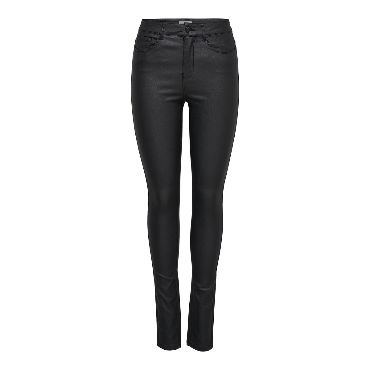 Pantalon Slim Enduit 5 Poches Longueur 34 noir, ONLY