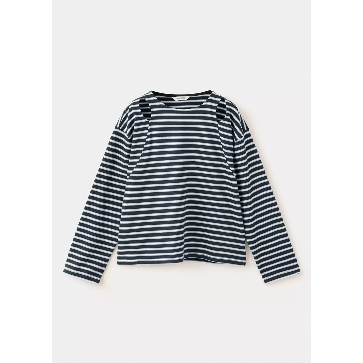 T-shirt rayé avec découpe bleu marine, MANGO KIDS