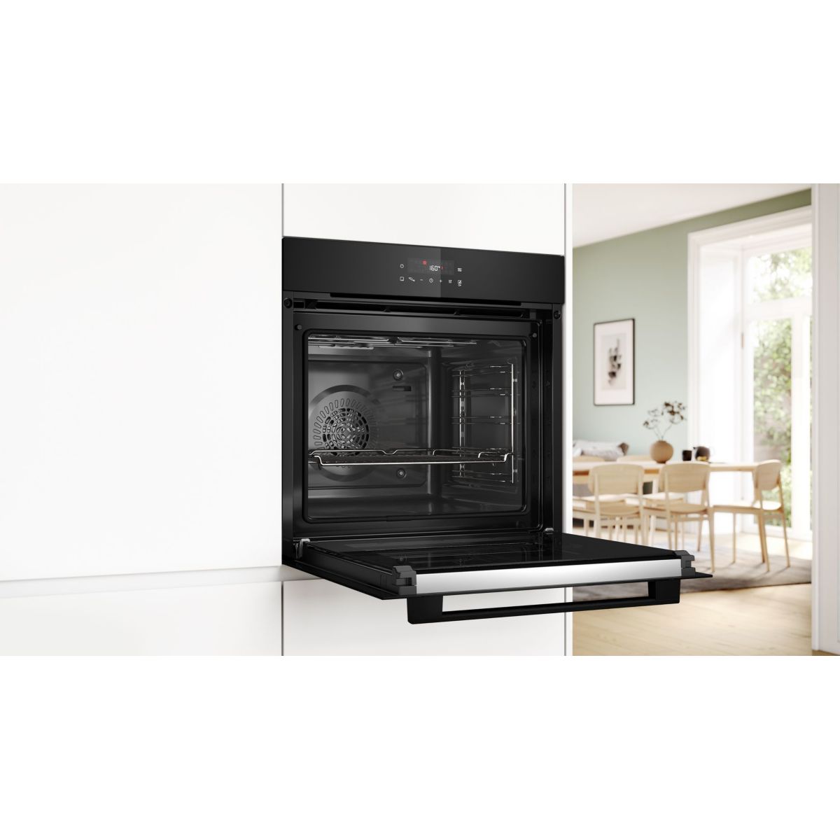 Four encastrable HBA572BB4 - Pyrolyse - Chaleur tournante pulsée - Porte froide - 10 Programmes Auto couleur unique, BOSCH