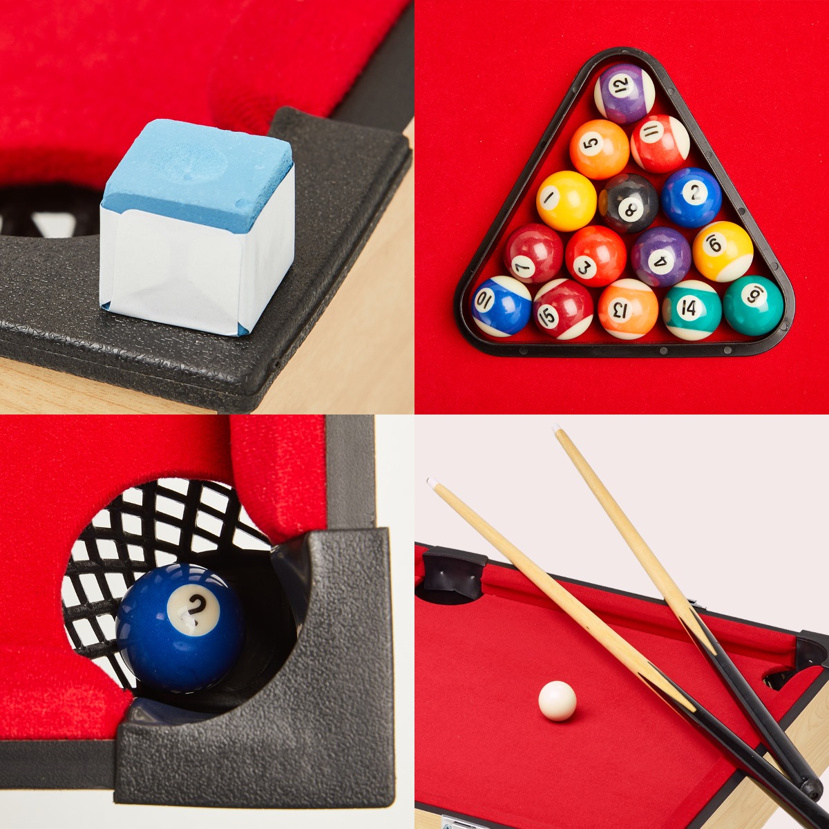 Table multi jeux 4 en 1 Babyfoot - Billard... bois, KANGUI