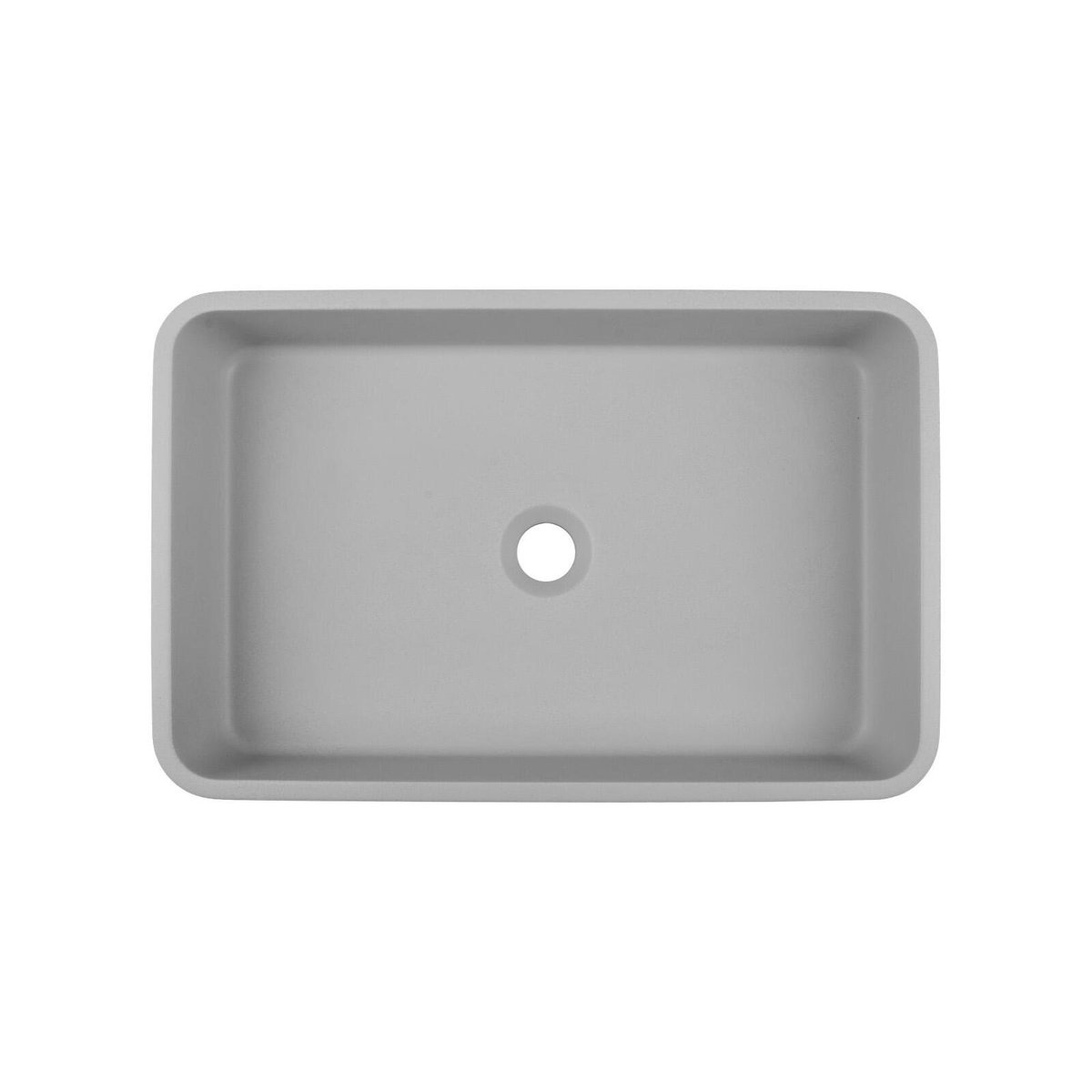 Vasque à poser rectangle en béton gris 50x32,5cm ALAN gris, MOB IN