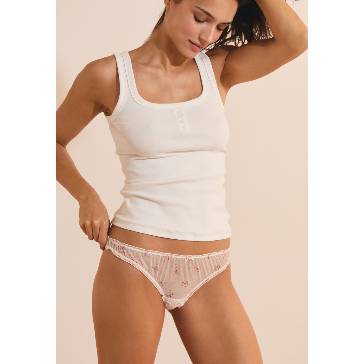 Culotte bloomer en tulle NORA TULLE rose, ETAM