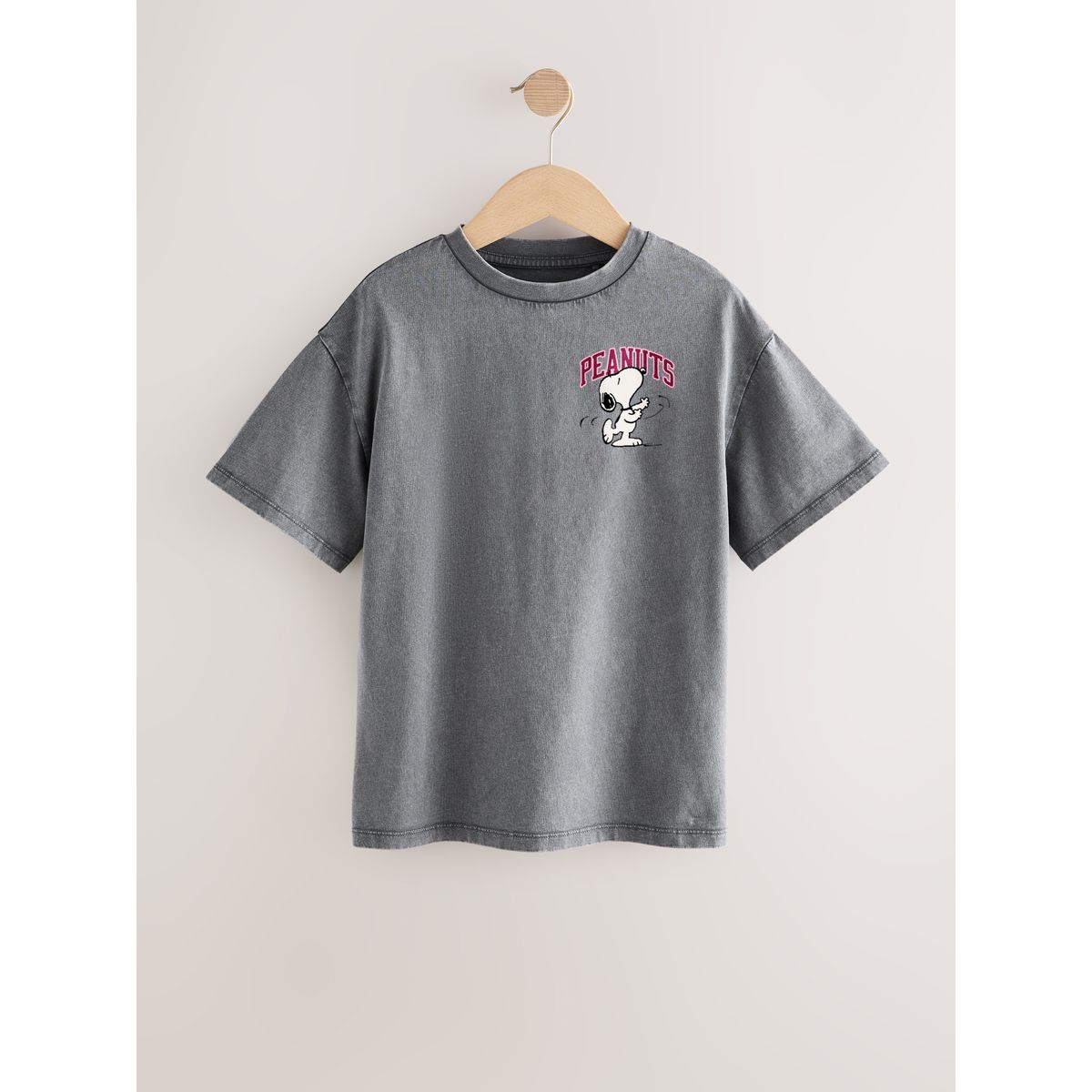 T-shirt oversize snoopy sous licence gris anthracite, NEXT