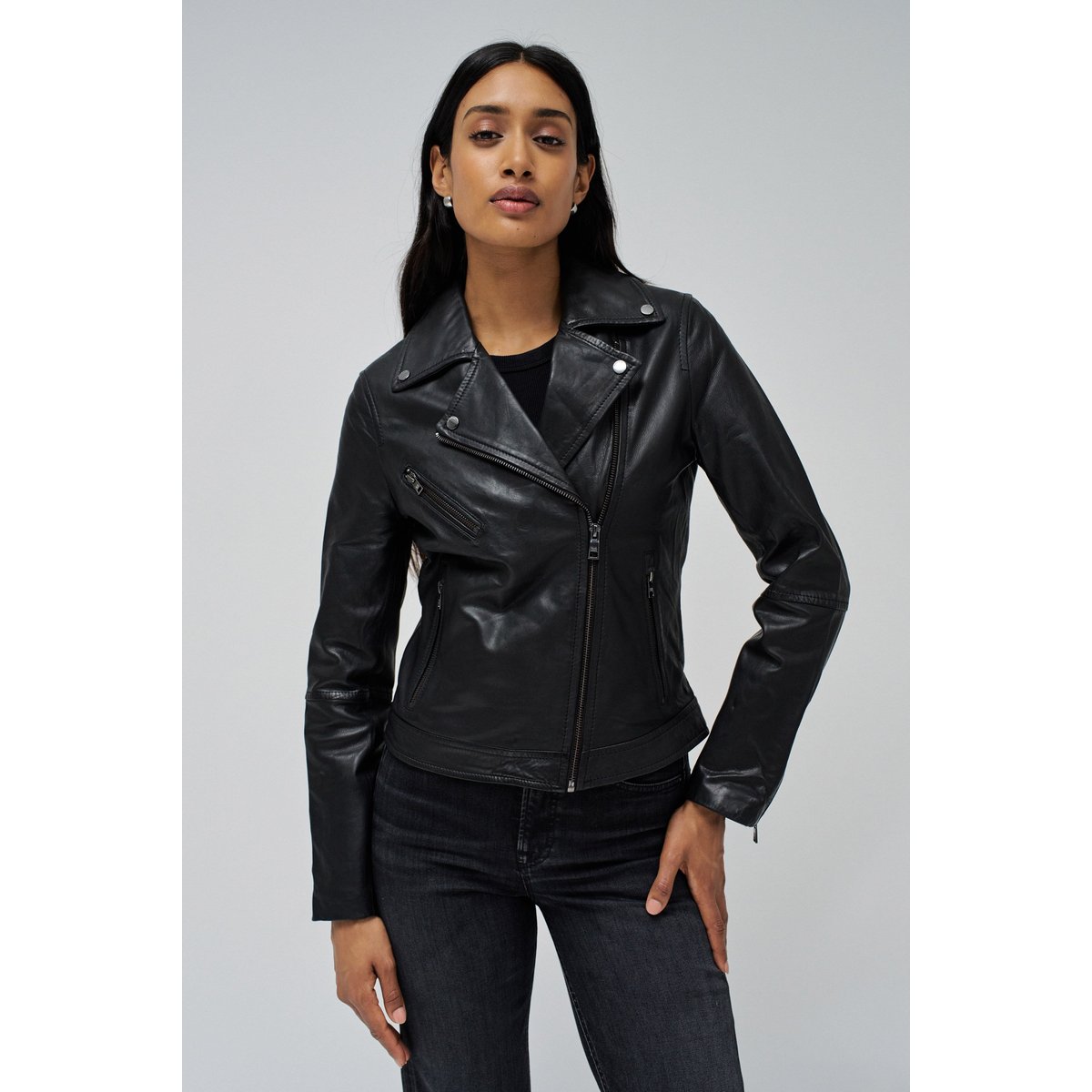 VESTON EN CUIR noir, SALSA JEANS