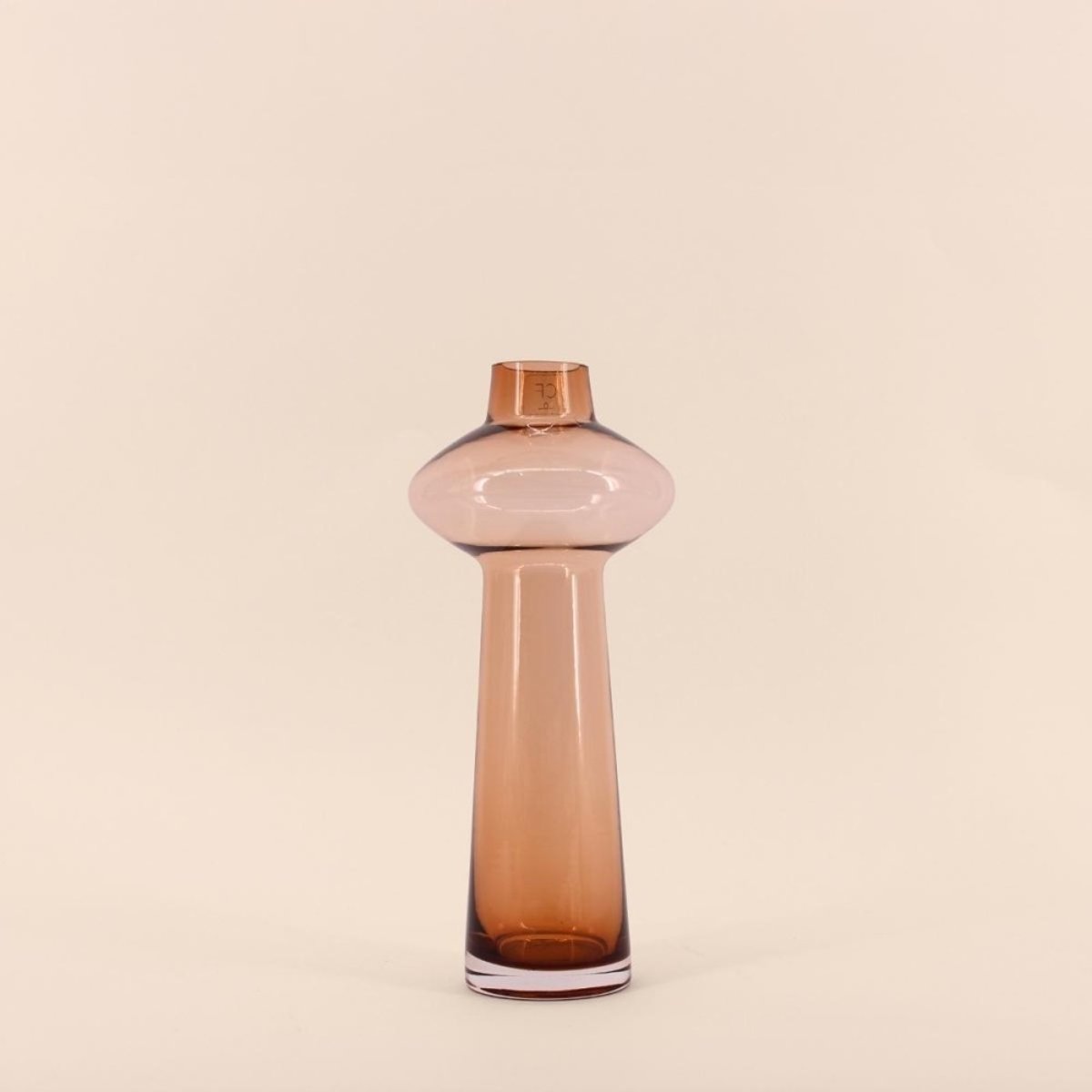 Vase en verre fait main, H30cm marron, DECOSTAR