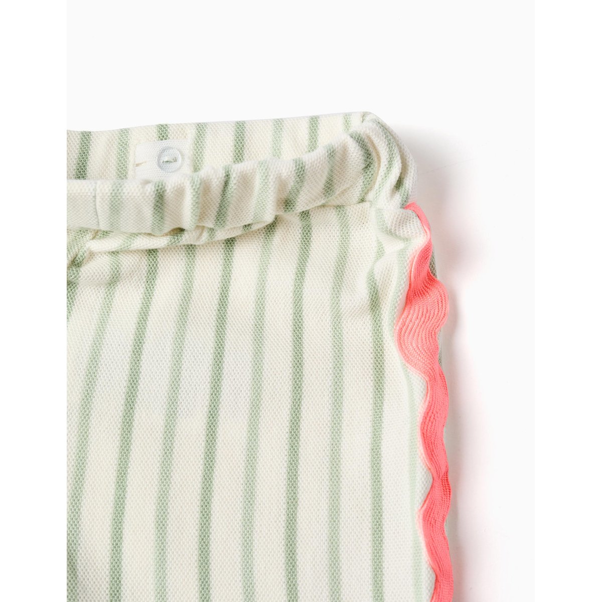 Pantalon en coton à rayures avec galon ric rac beige clair, ZIPPY