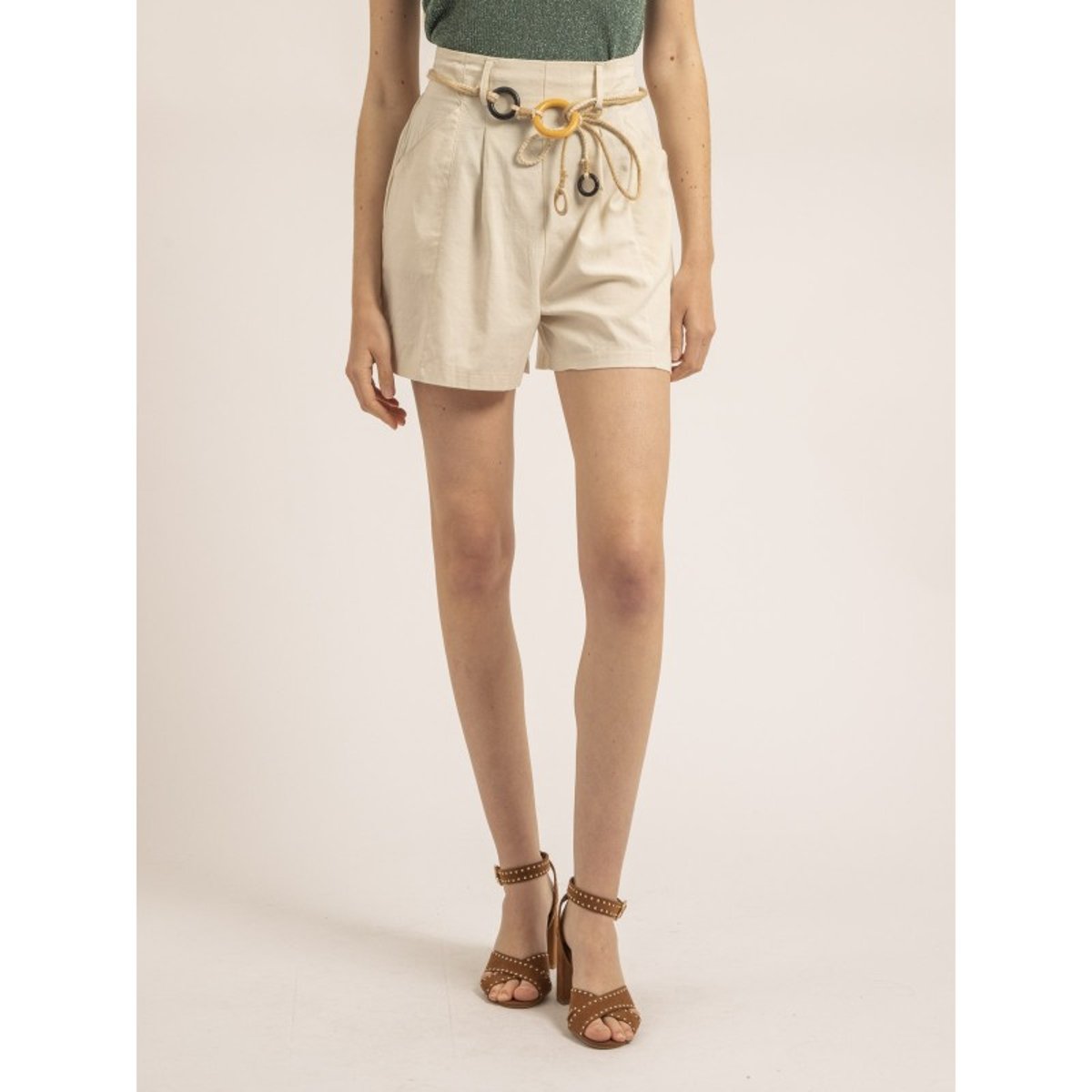 Short Effet Lin Xedona beige, DONA LISA