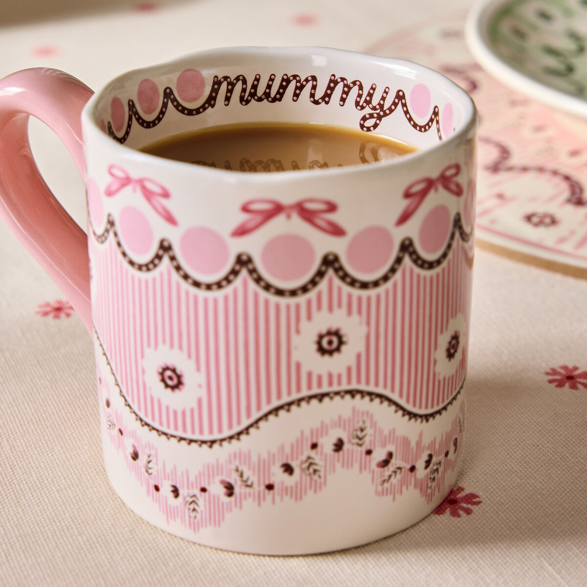 Spitalfields Silk 'Mummy' Shortie Mug pink, CATH KIDSTON