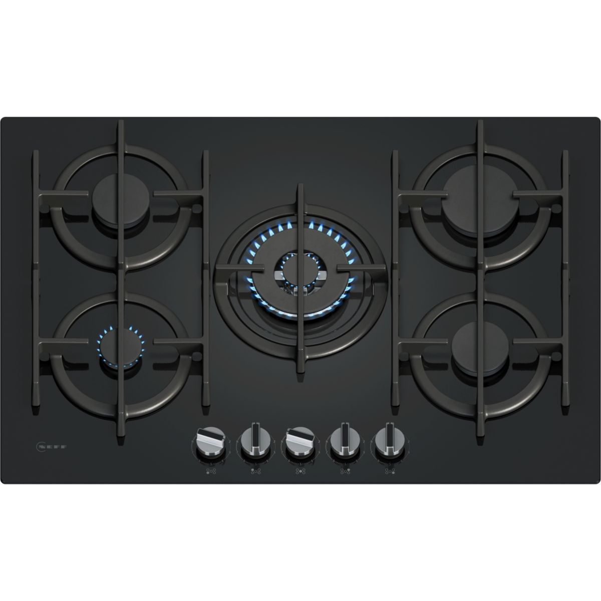 Plaque gaz T27PIQ4S0, N70, FlameSelect noir, NEFF