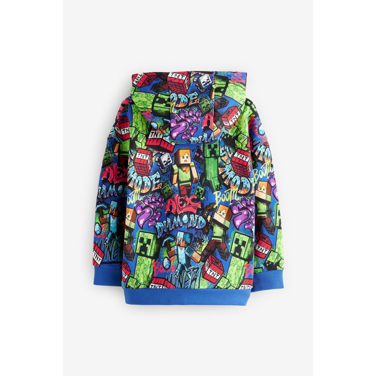 Sweat à capuche minecraft bleu cobalt, NEXT