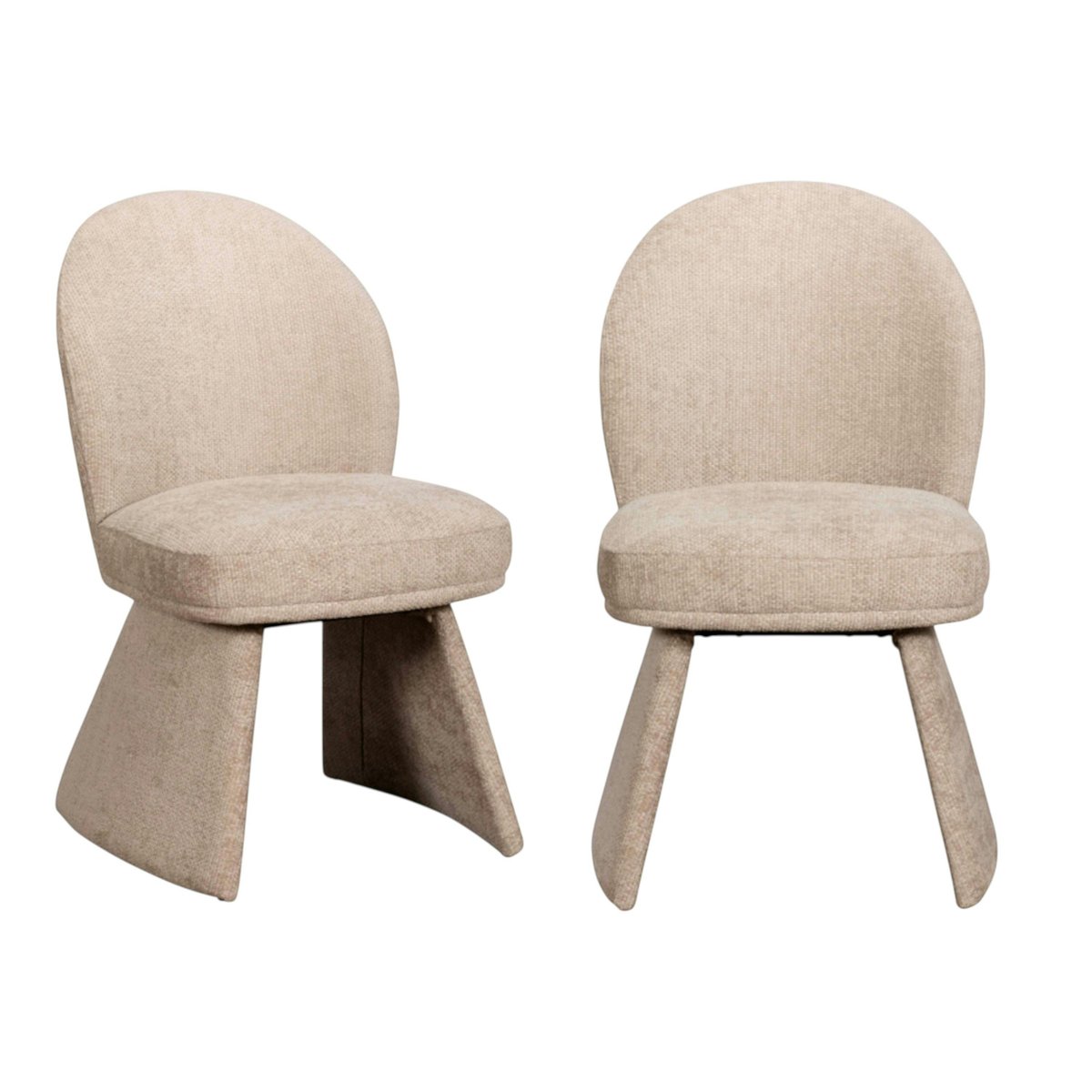 Chaise design beige à assise rembourrée (lot de 2) TREVI beige, PIER IMPORT