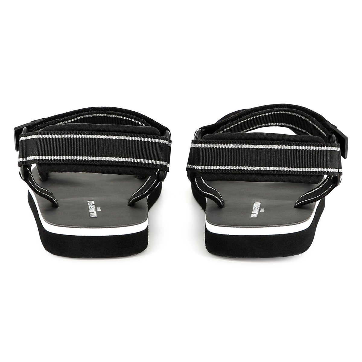 Sandales avec fermeture par bandes auto aggripante black, KARL LAGERFELD KIDS