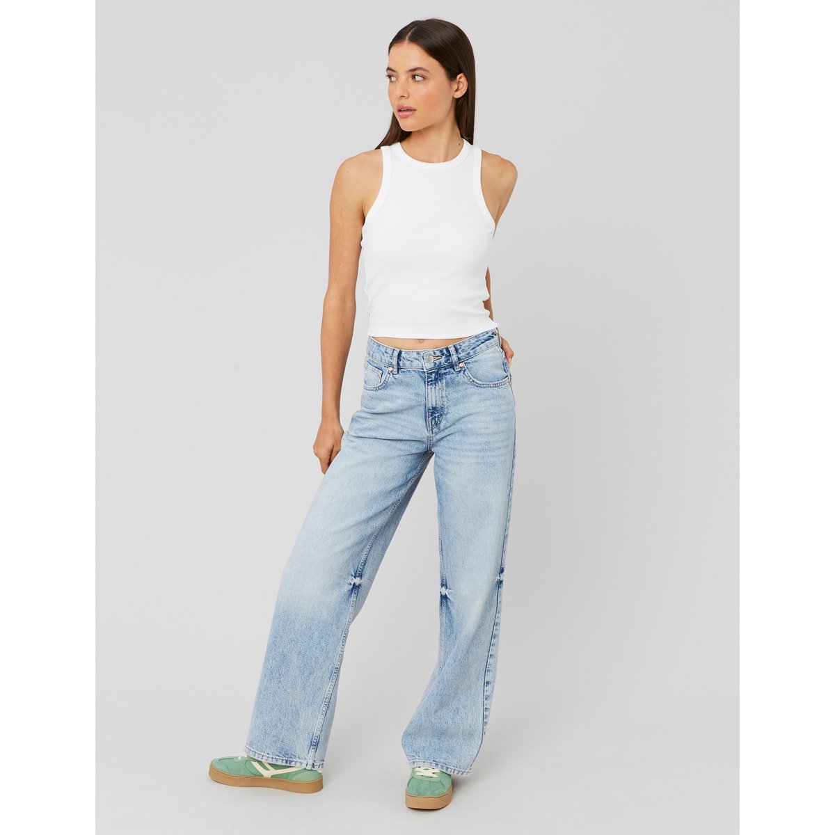 Jean baggy bleu moyen, BZB