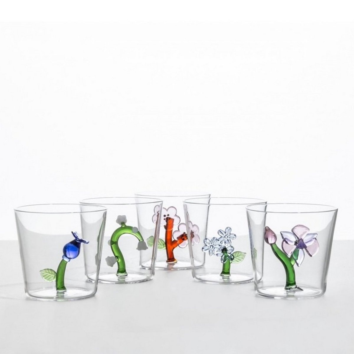 Verre fleur BOTANICA amber flower ambre, ICHENDORF