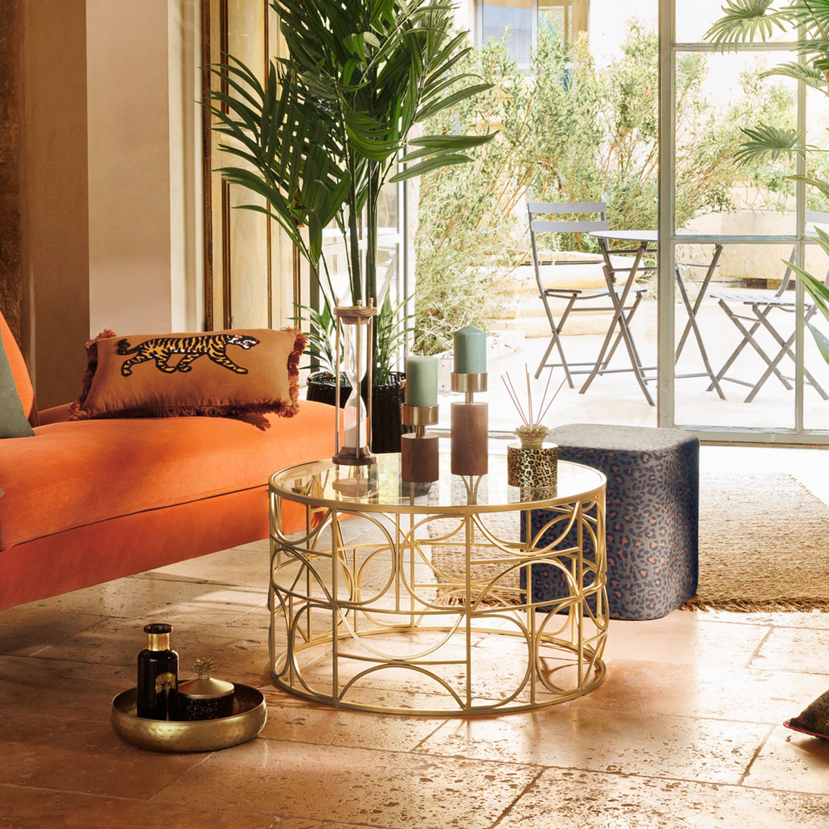 Table basse SUITE doré, ATMOSPHERA