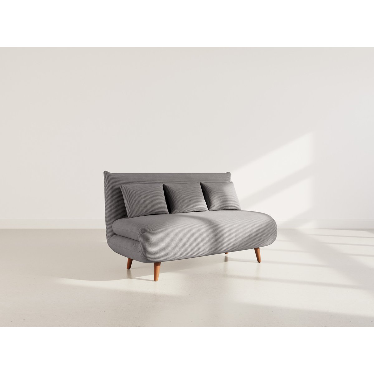 Banquette convertible clic-clac 2 places, LUMI gris, BEST MOBILIER