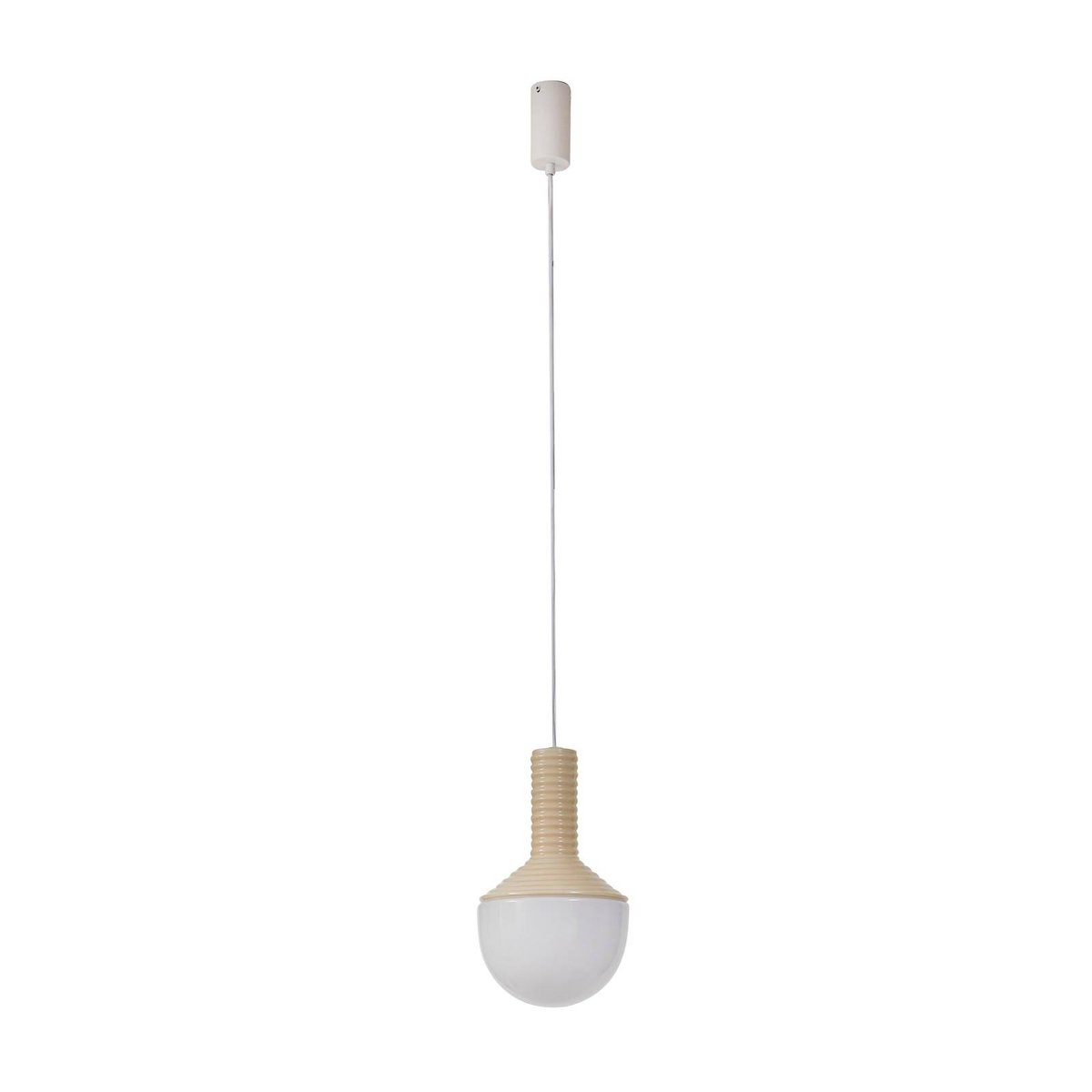 Suspension en céramique design, Florine beige, opale, LUCANDE