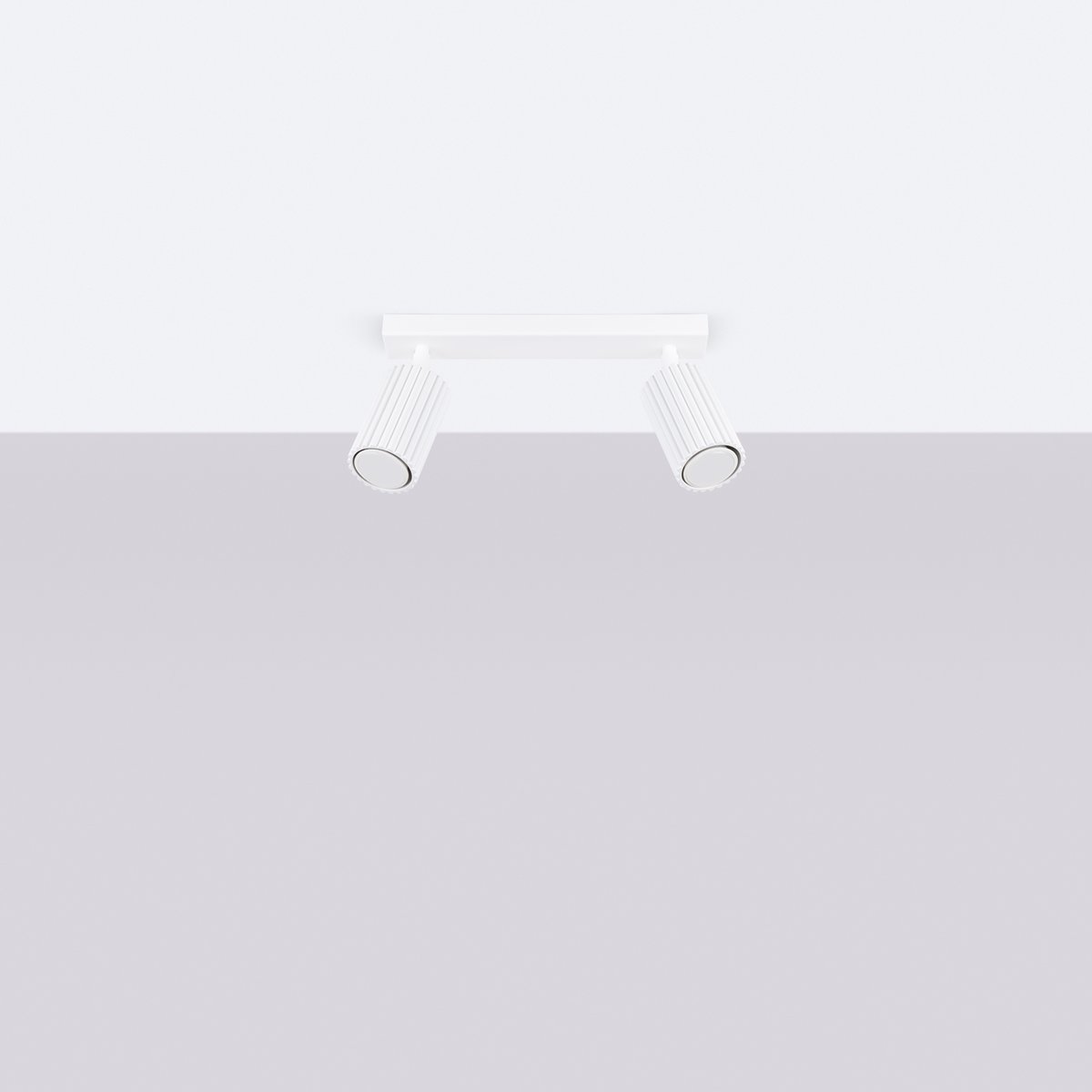Plafonnier Aluminium Blanc GU10 2 Karbon blanc, EDEN