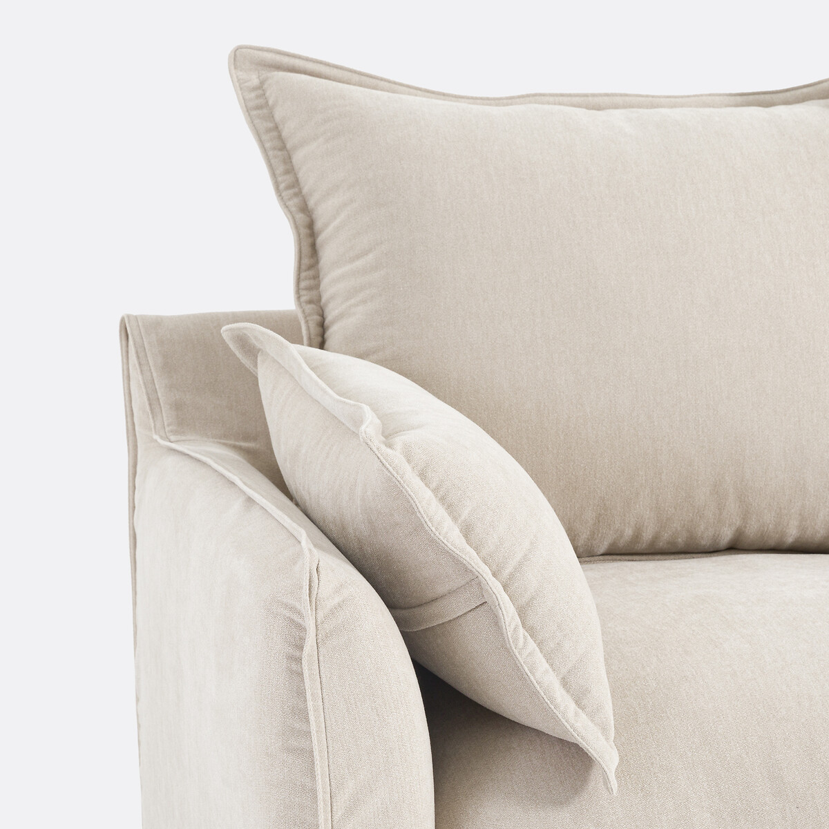Canapé 2, 3, 4, 5 places, déhoussable, polyester chiné, ODNA beige, LA REDOUTE INTERIEURS