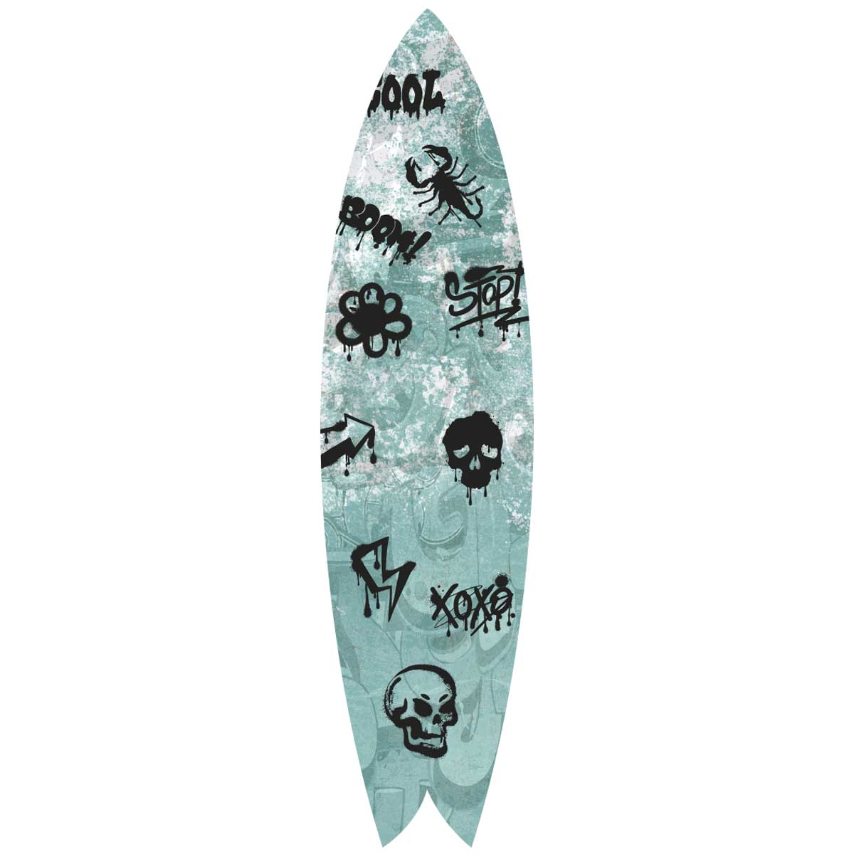 Planche de surf déco Rock and Surf tableau alu dibond, HEXOA