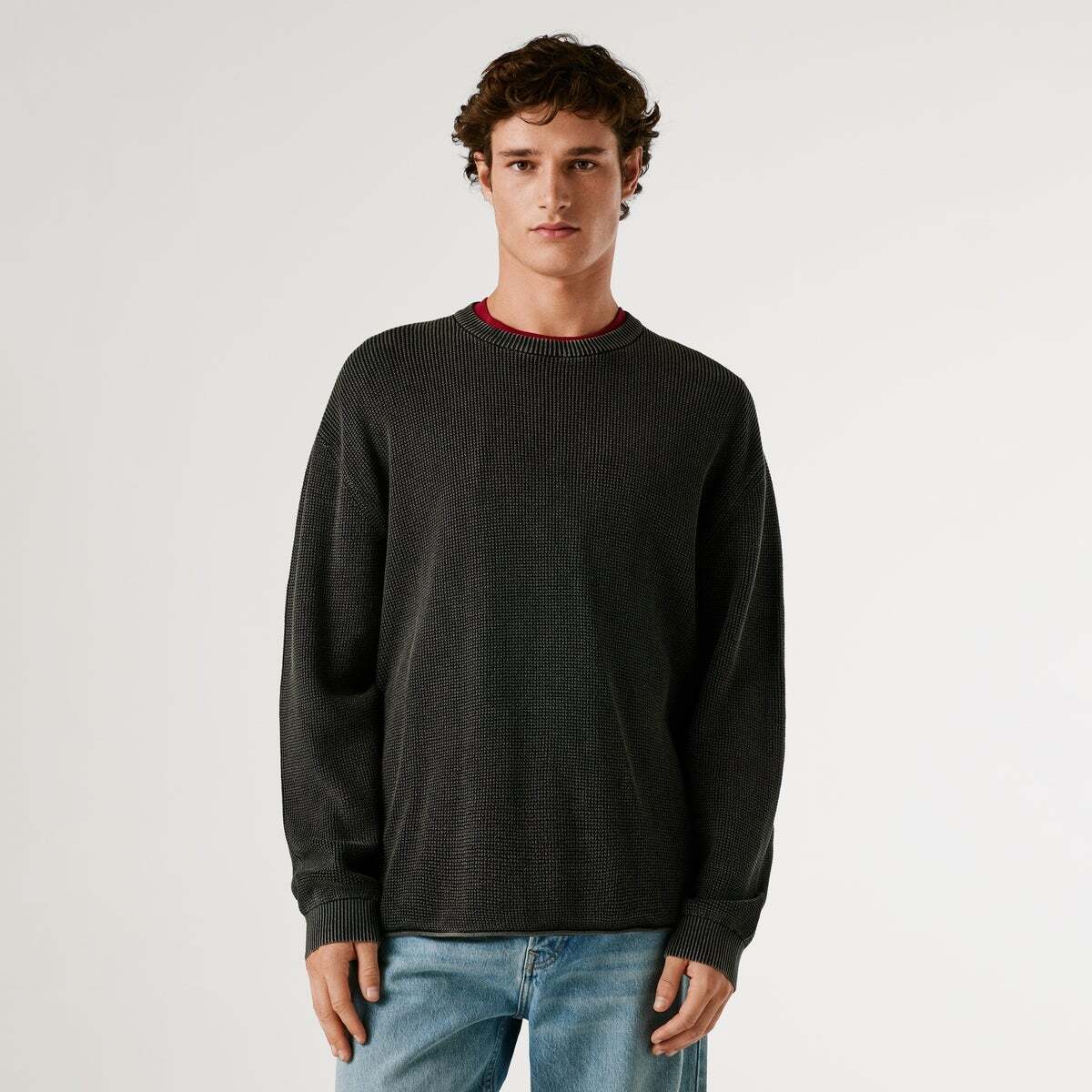 Pull Col Rond En Maille noir, PEPE JEANS