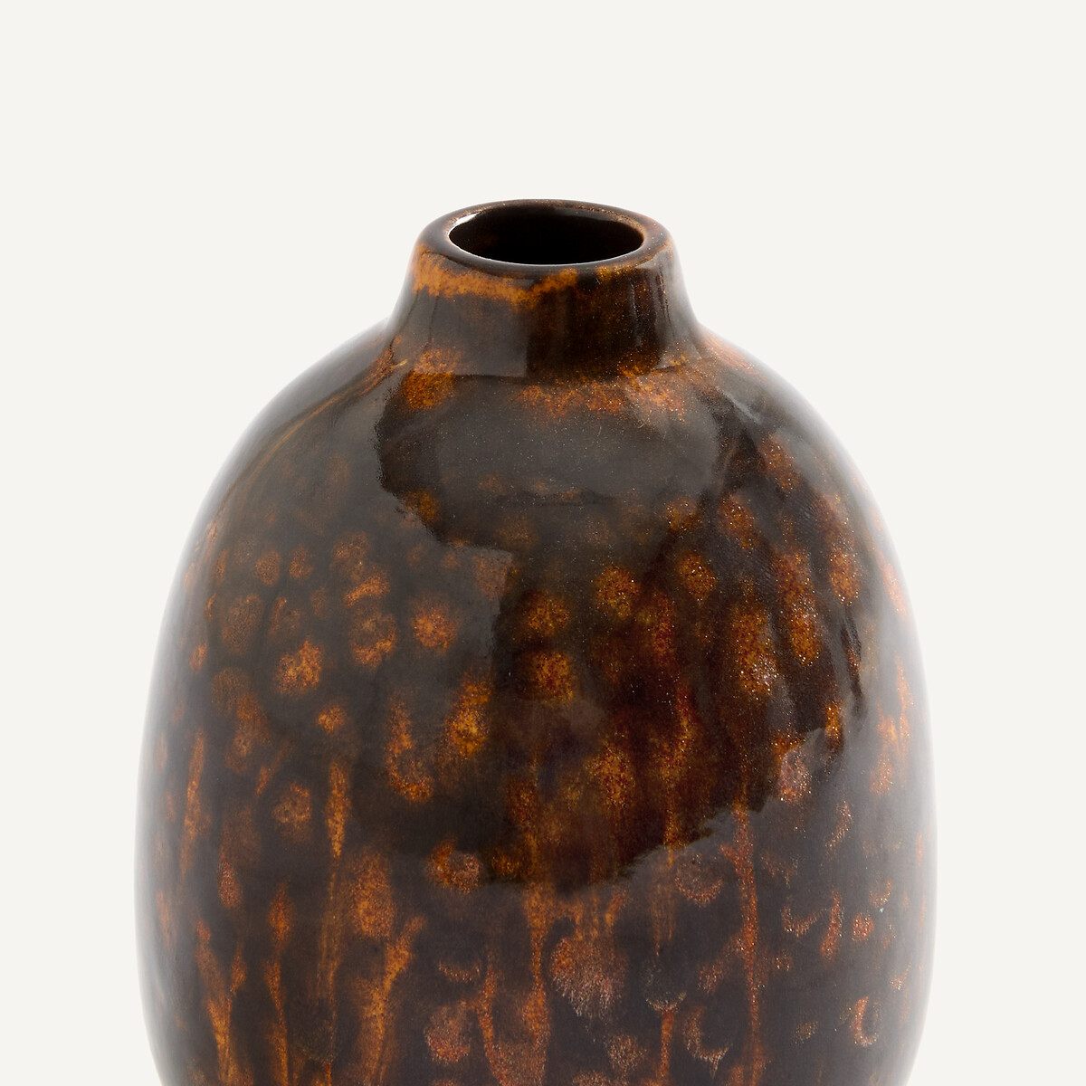 Vase décoratif soliflore en faïence, hauteur 11 cm, MODENE orange brûlée, AM.PM