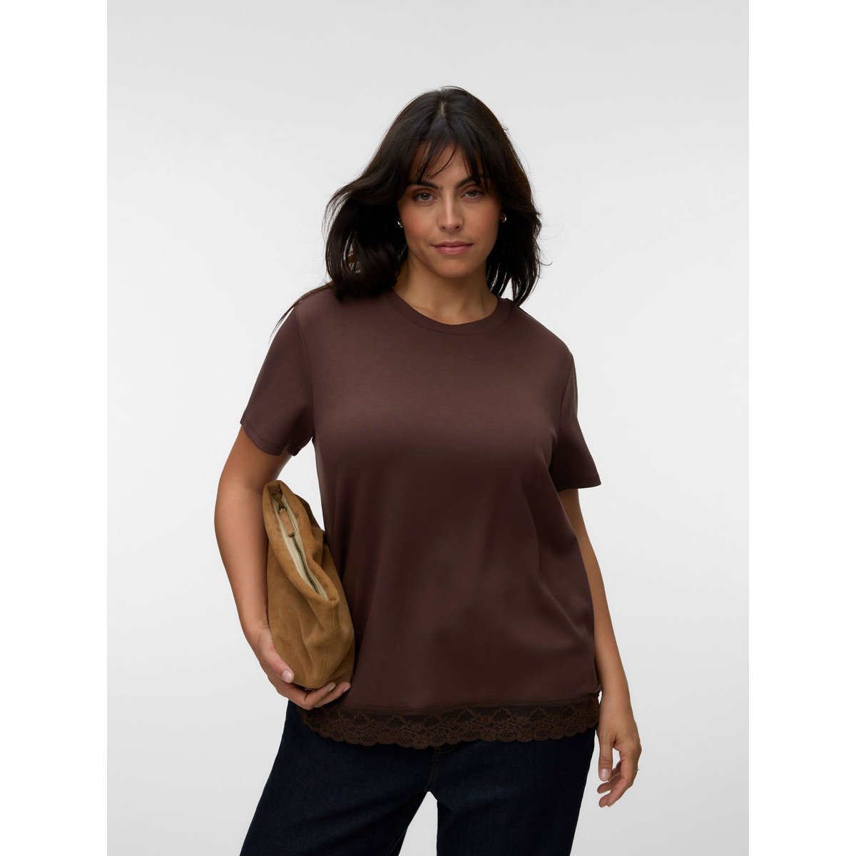 Top chocolate brown, VERO MODA