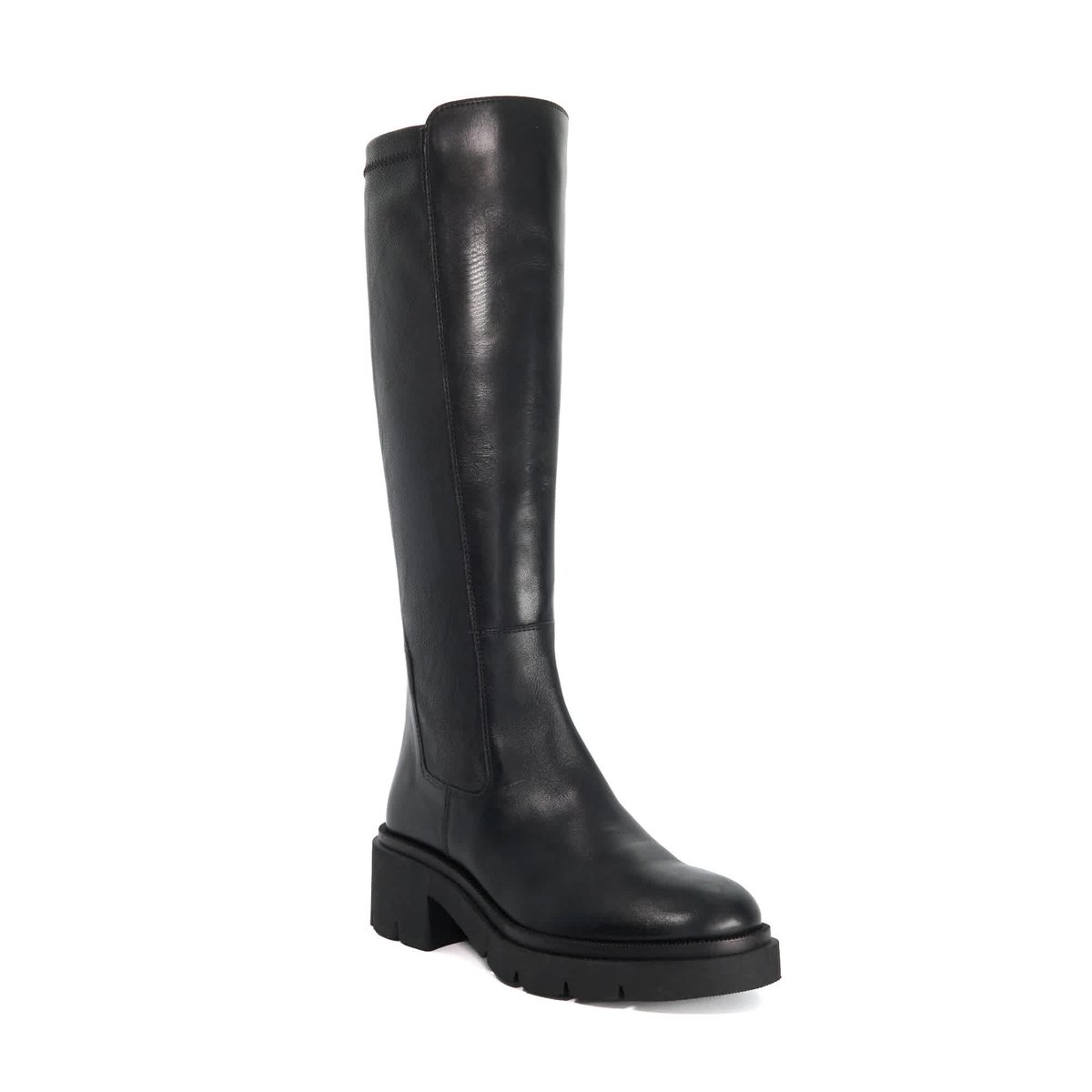 Bottes au genou à enfiler - TONI black-leather, DUNE LONDON