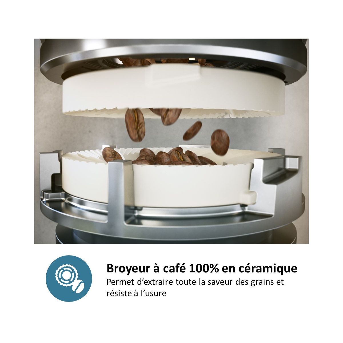 Expresso Broyeur EP1220/00 Noir Mat série 1200 noir, PHILIPS