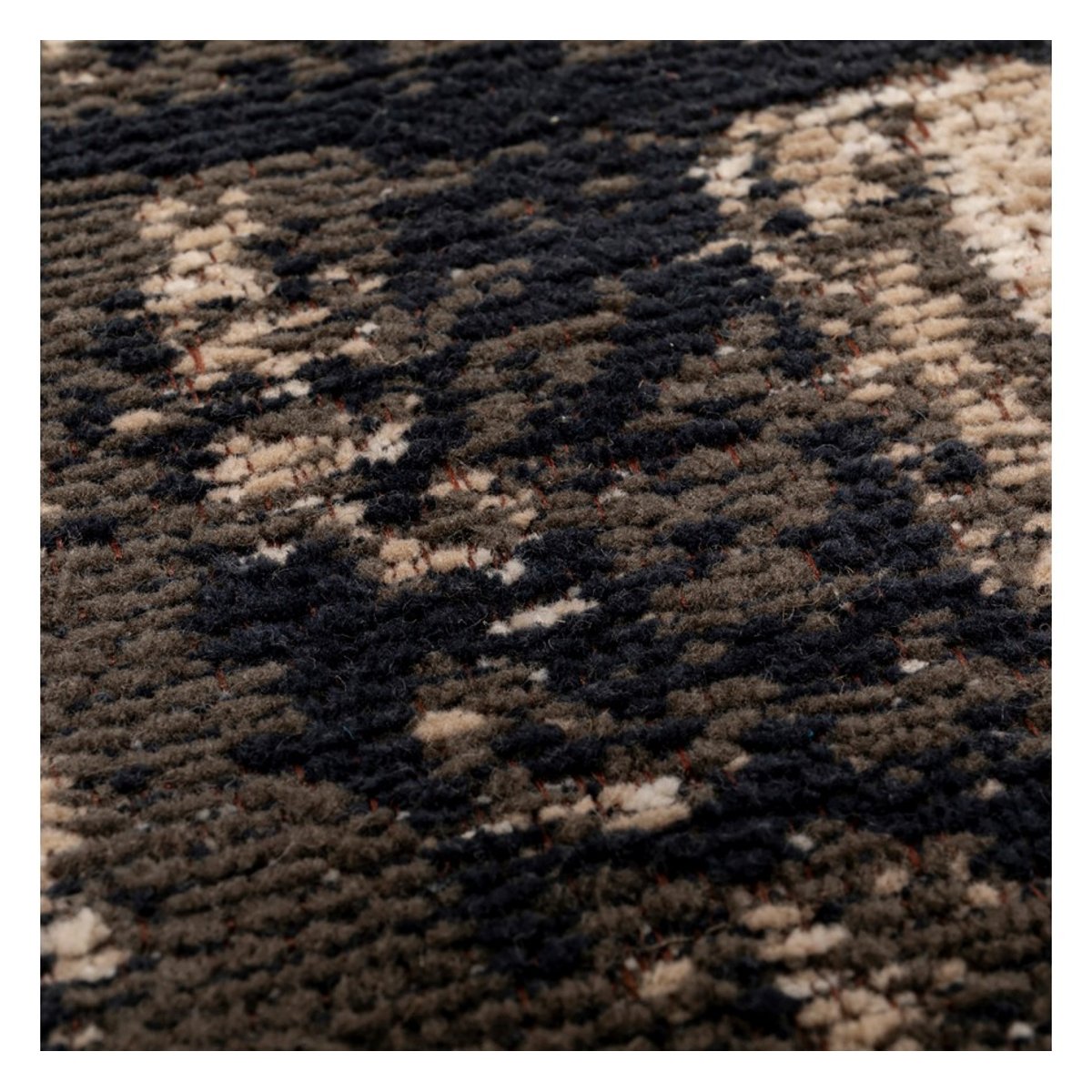 Tapis en coton lignes tracées, DUST gris, KARE DESIGN