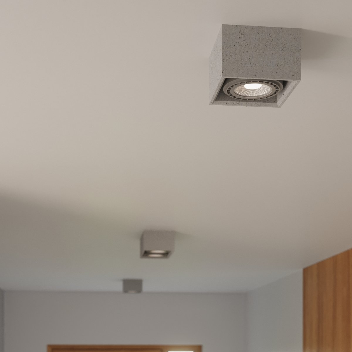 Plafonnier Béton Gris GU10/ES111 1 Quatro gris, EDEN