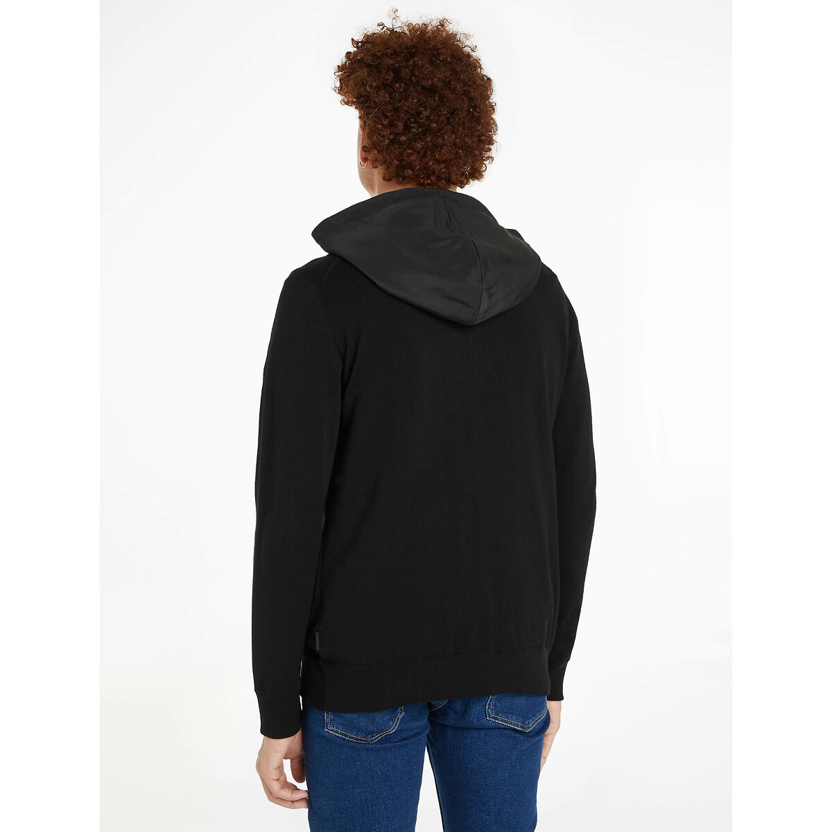 Cotton Hooded Jacket with Zip Fastening 90006527, CALVIN KLEIN
