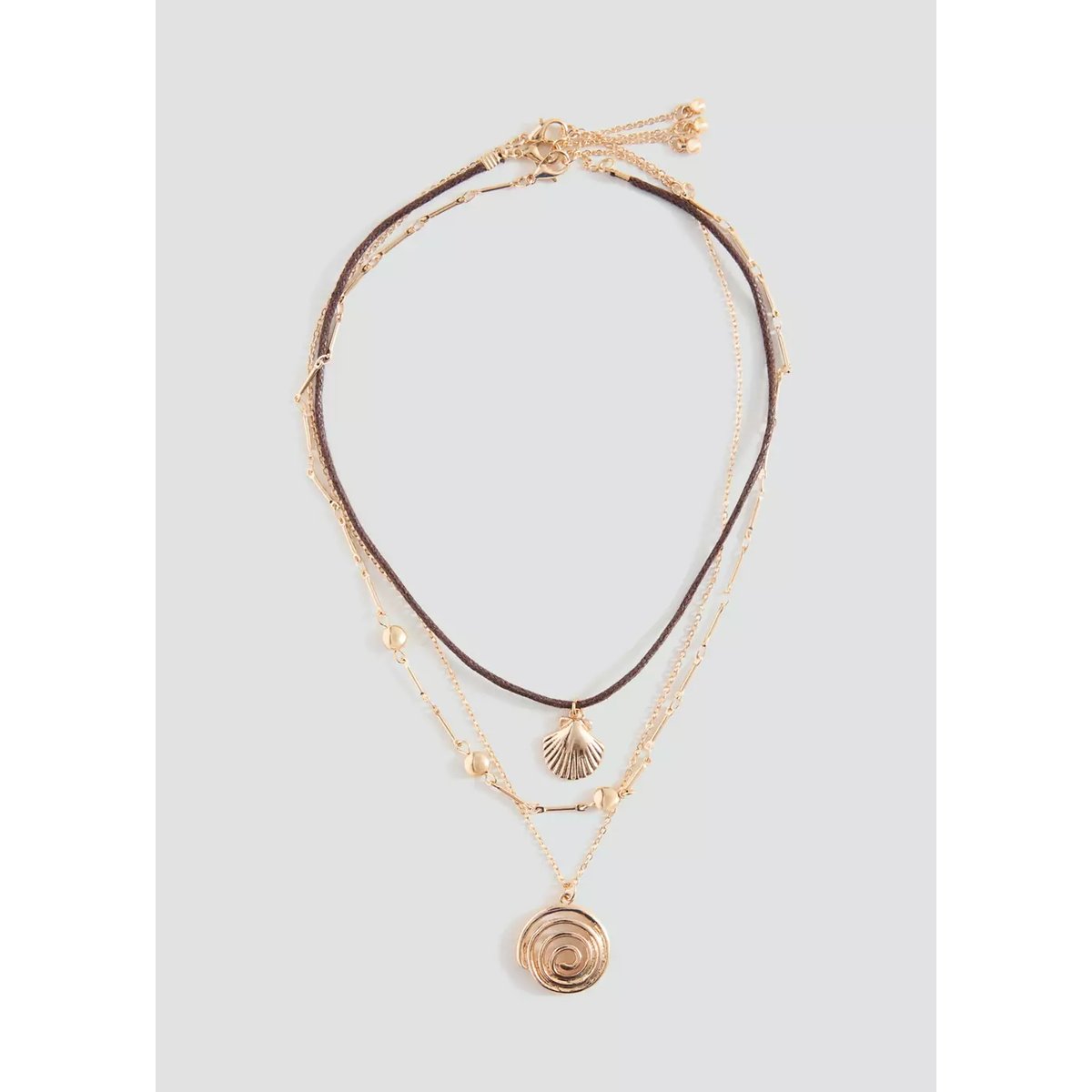 Collier multichaînes à perles or, MANGO TEEN