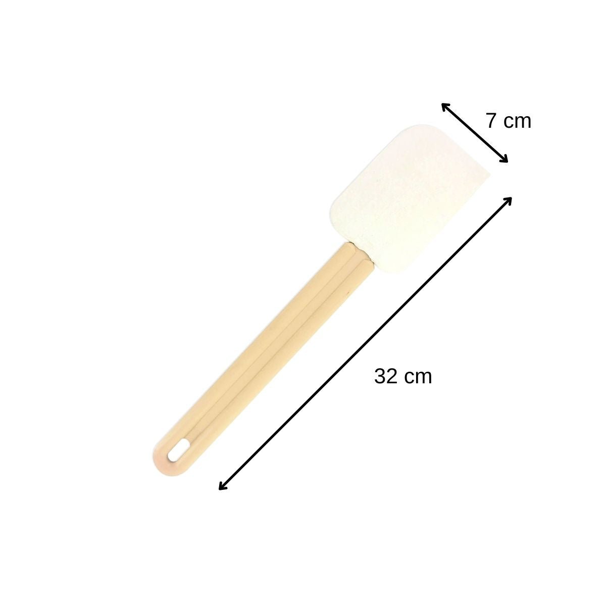 Ensemble de 2 Maryses de pâtisserie et manche en résine blanc|beige, FACKELMANN