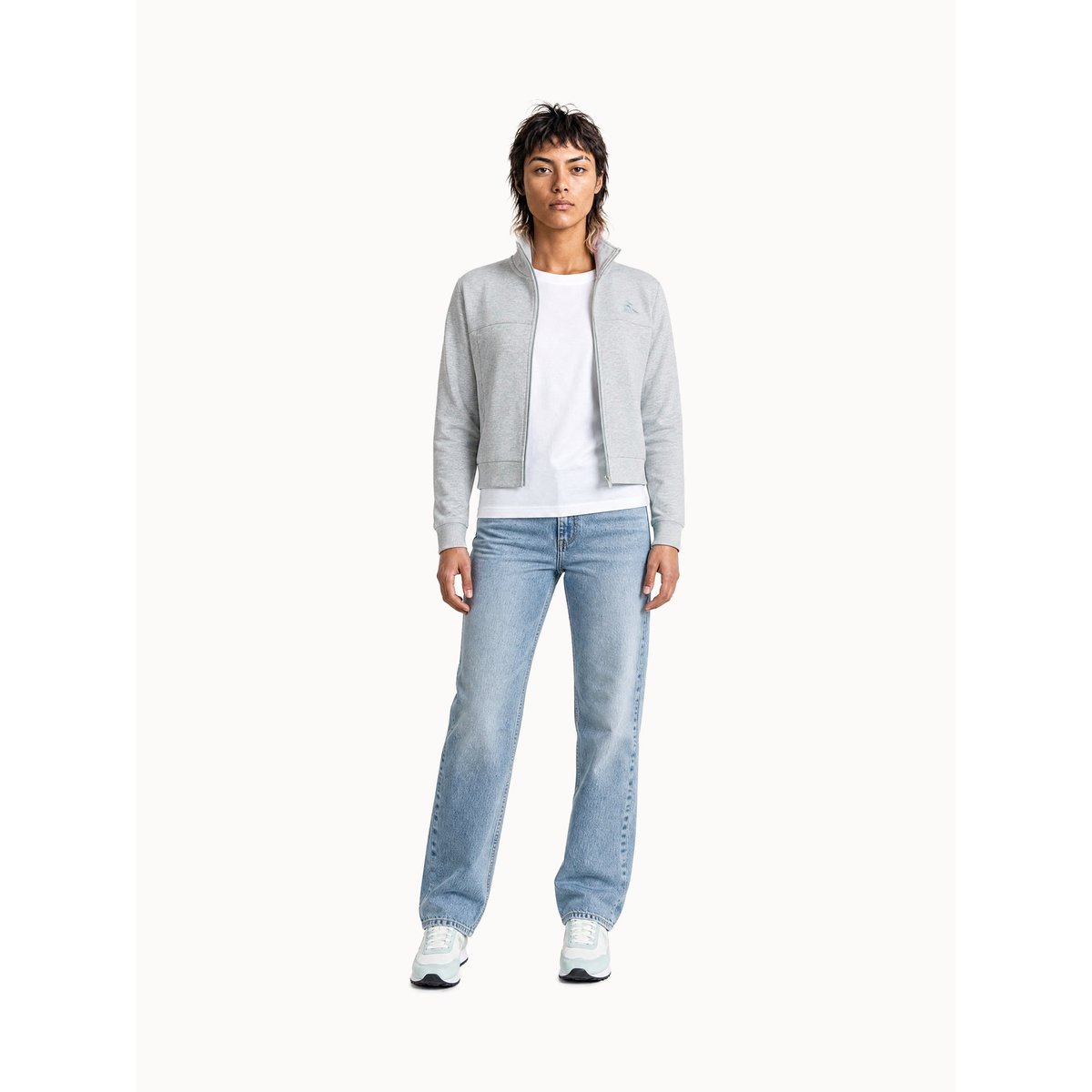 Veste zippée Essentiel en molleton léger Essentiels ton/ton gris clair, LE COQ SPORTIF